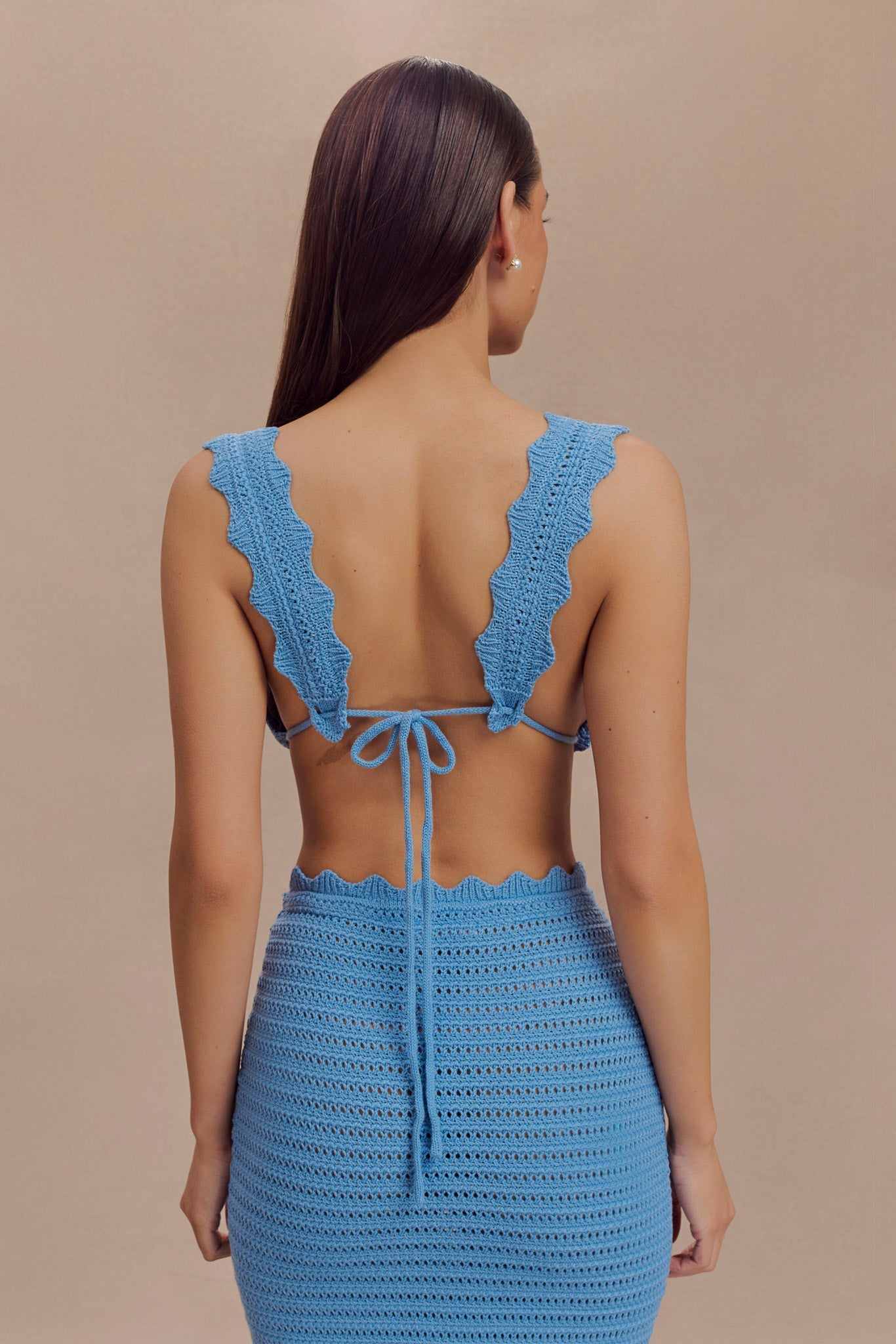Jadia Crochet Bralette - Bleu de Cornouailles
