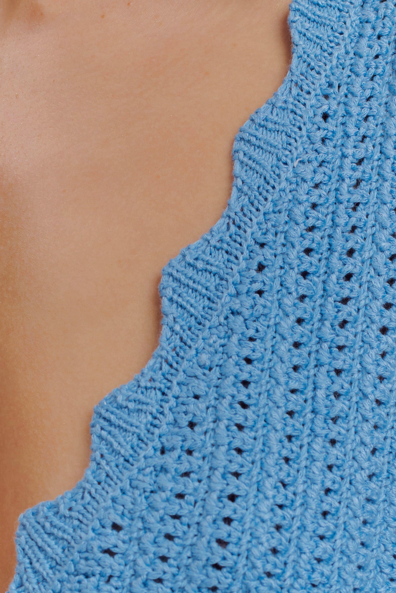 Jadia Crochet Bralette - Bleu de Cornouailles