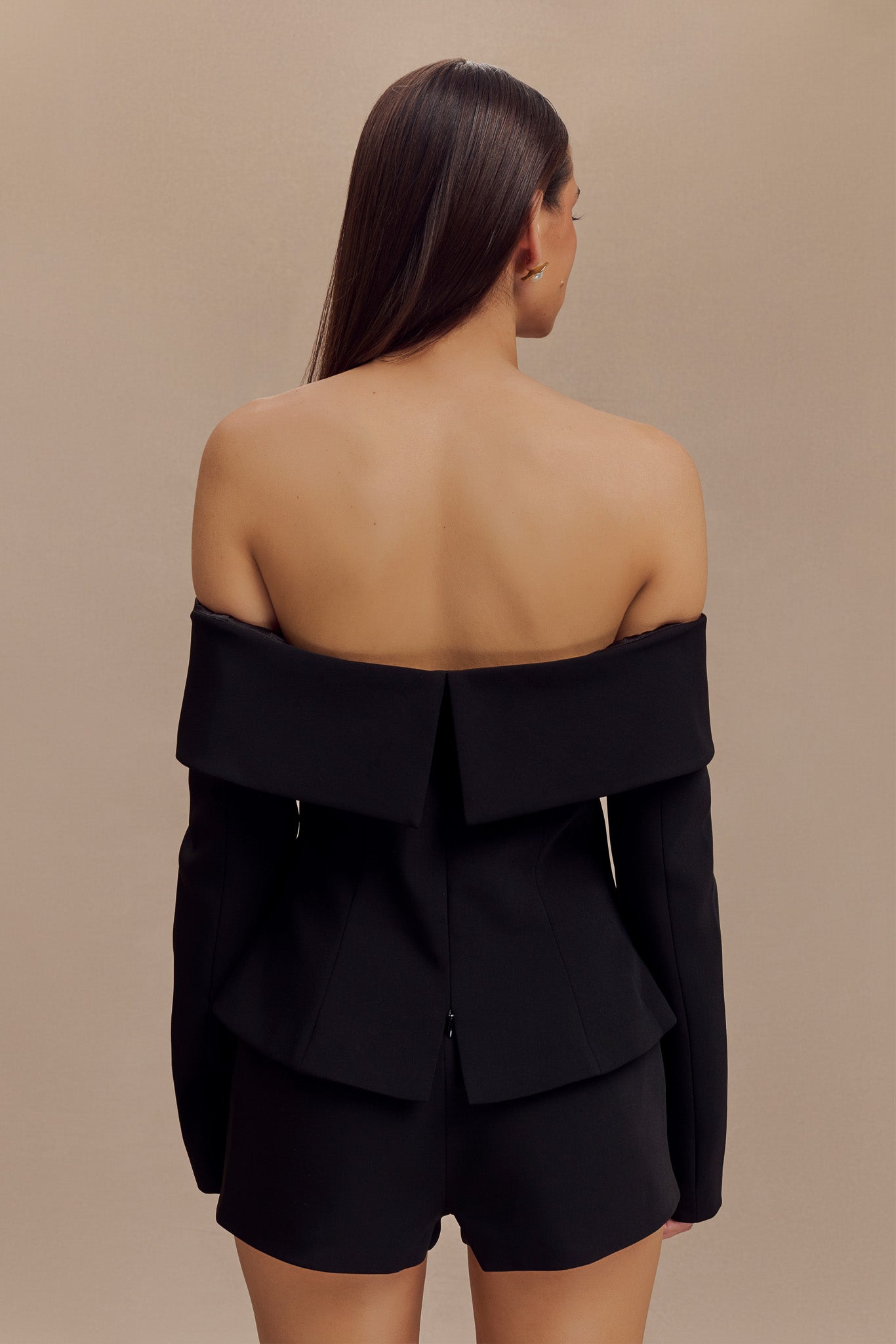 Veste décolletée épaules nues Celene - Noir