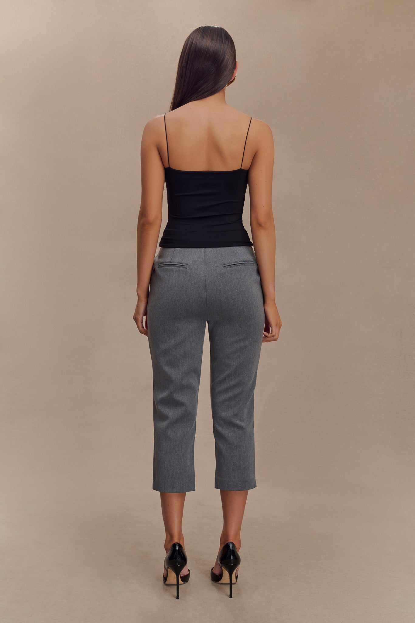 Pantalon Capri Anne - Gris anthracite chiné