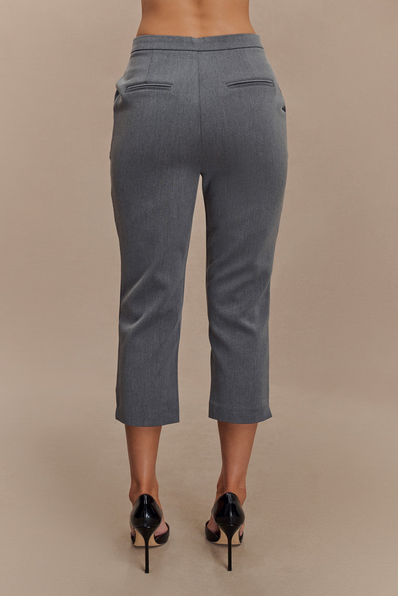 Pantalon Capri Anne - Gris anthracite chiné