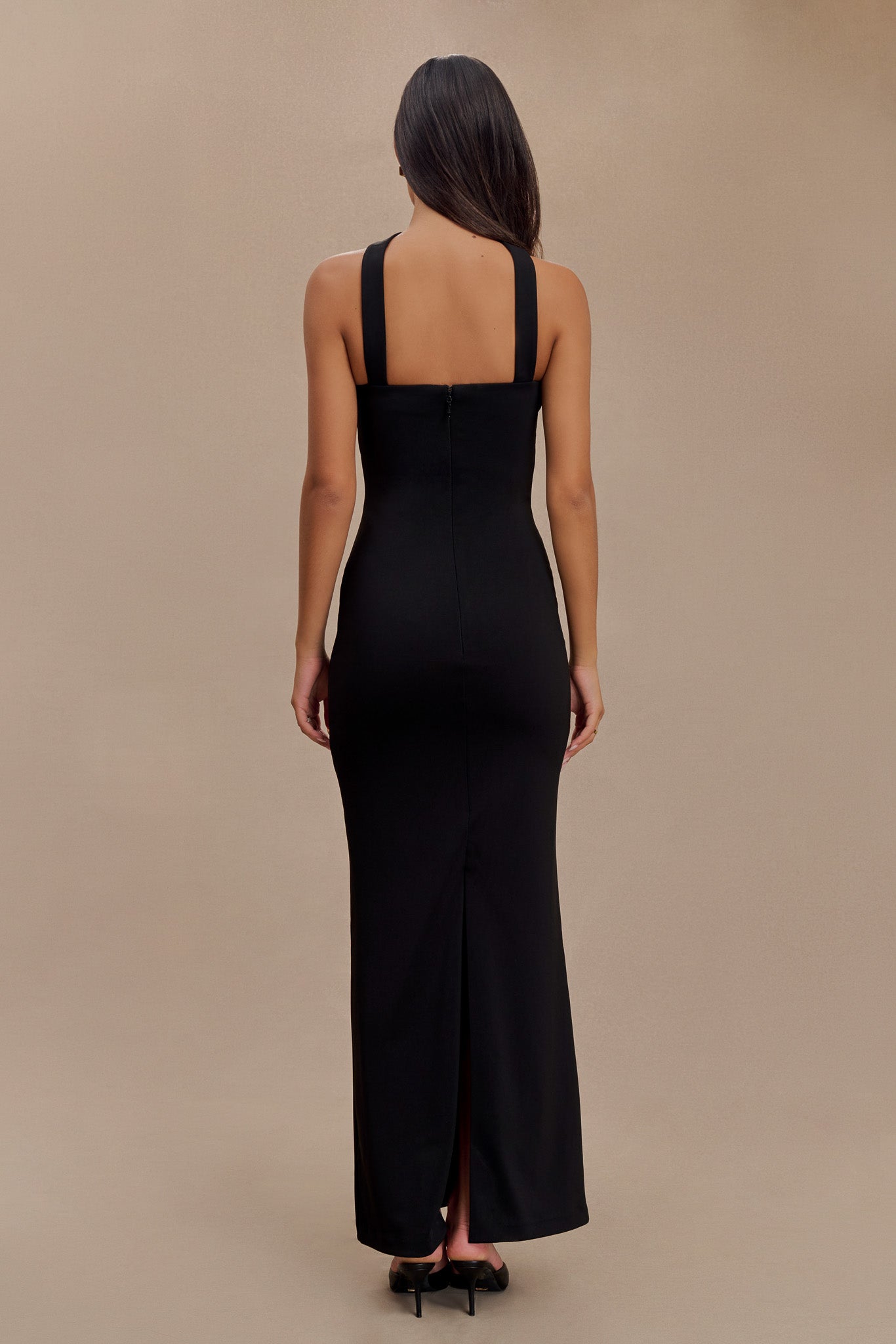 Robe Maxi Velma à Col Halter - Noir