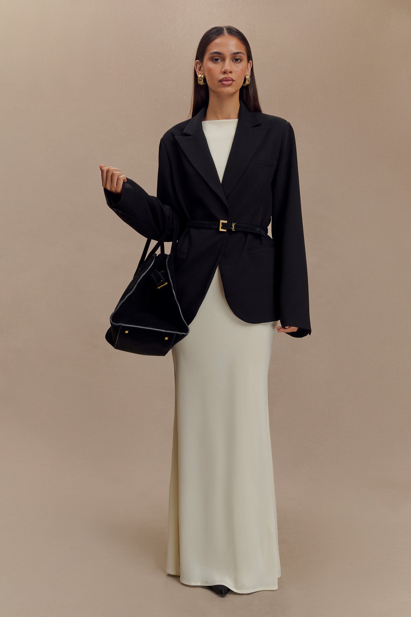 Robe Maxi Élastique Sans Manches Tarna - Blanc Cassé