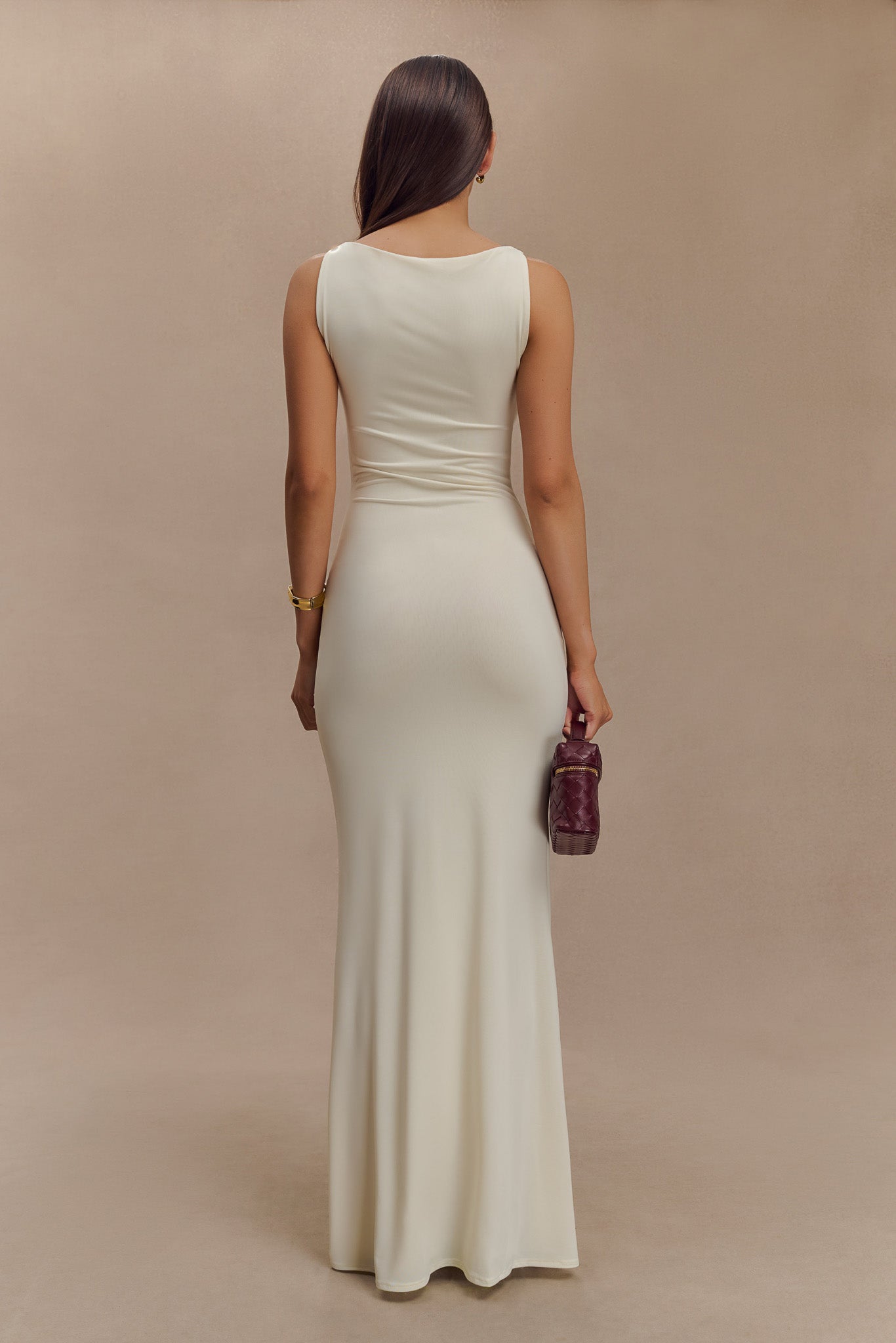 Robe Maxi Élastique Sans Manches Tarna - Blanc Cassé
