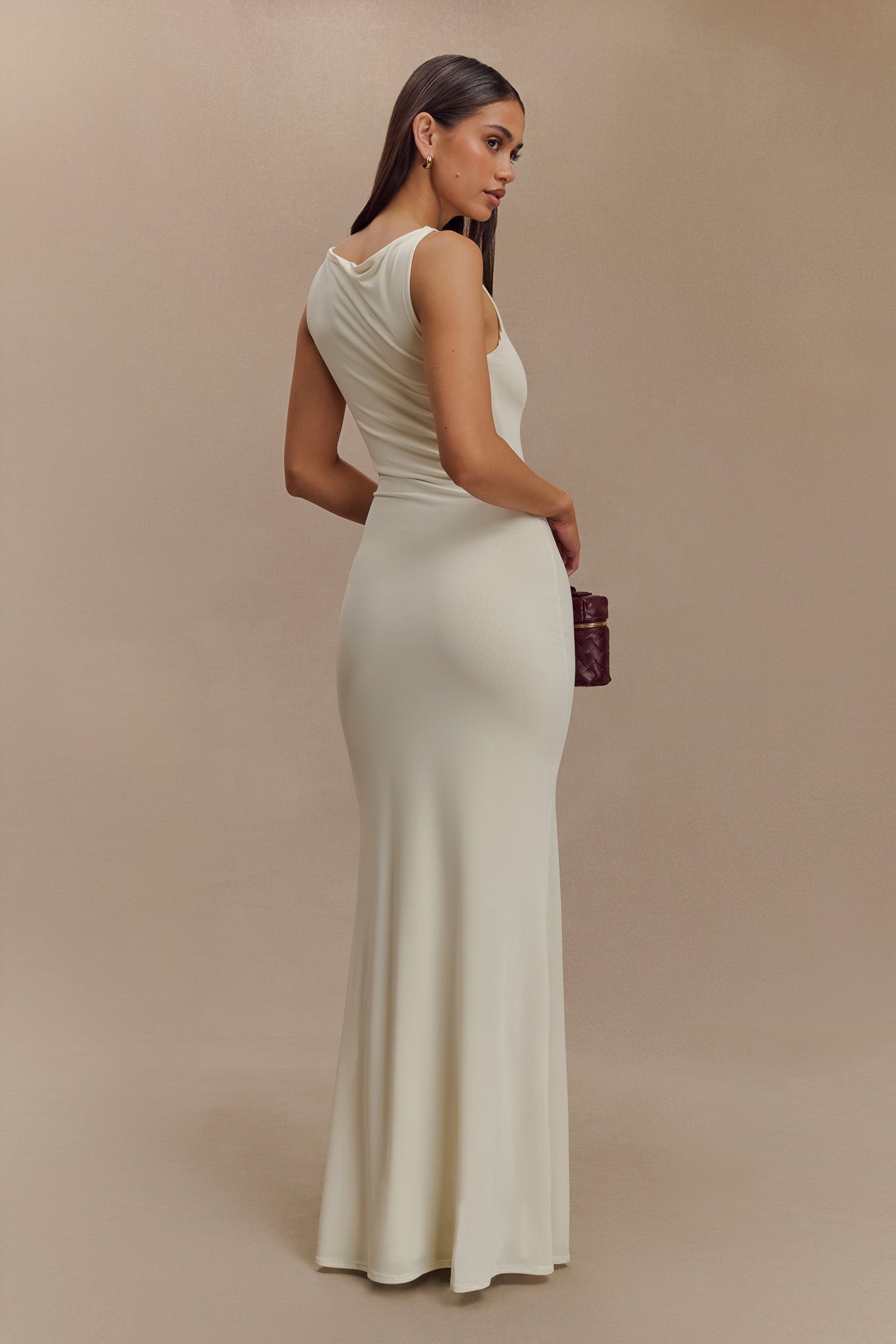 Robe Maxi Élastique Sans Manches Tarna - Blanc Cassé