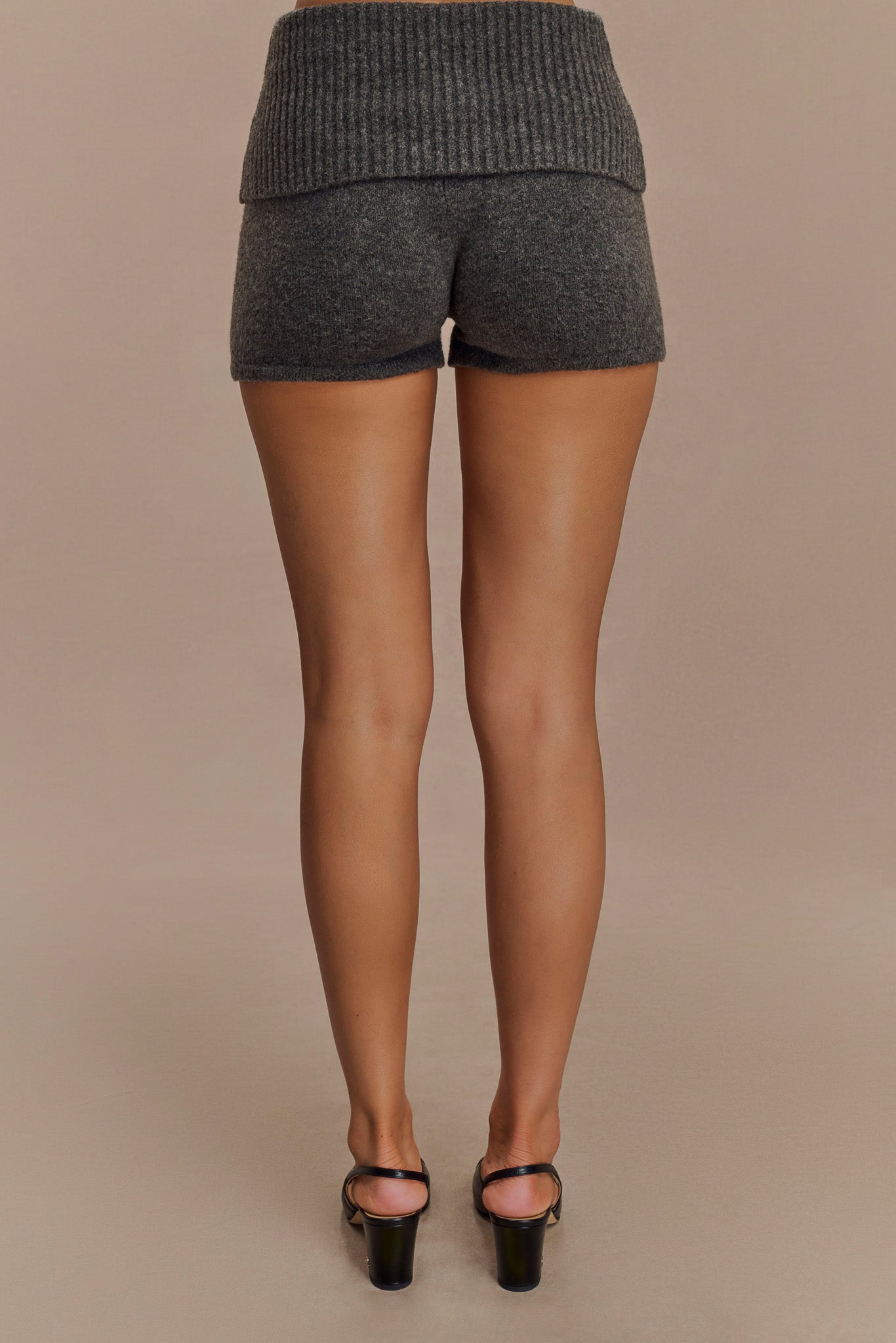 Shorts en Tricot Aubrey - Gris Anthracite