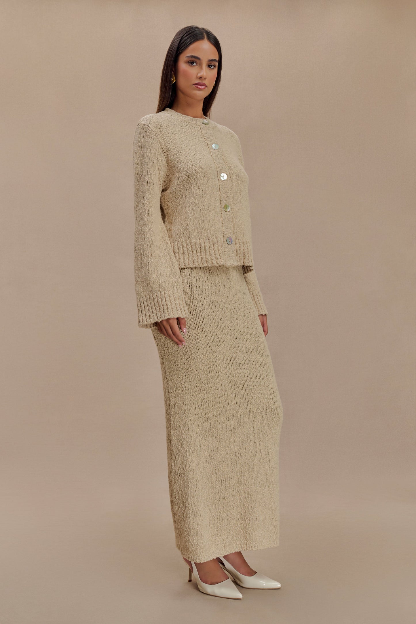 Jupe Maxi Boucle Moira - Blé