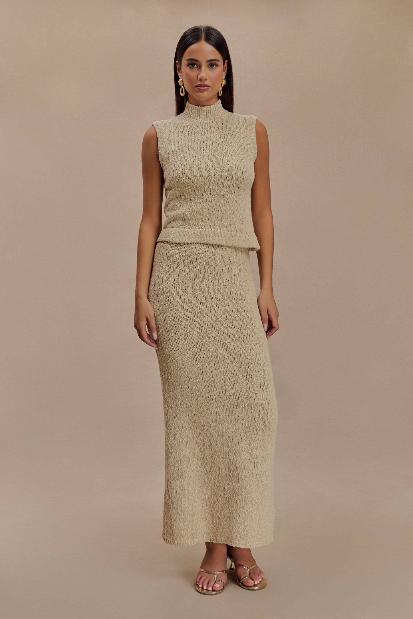 Jupe Maxi Boucle Moira - Blé