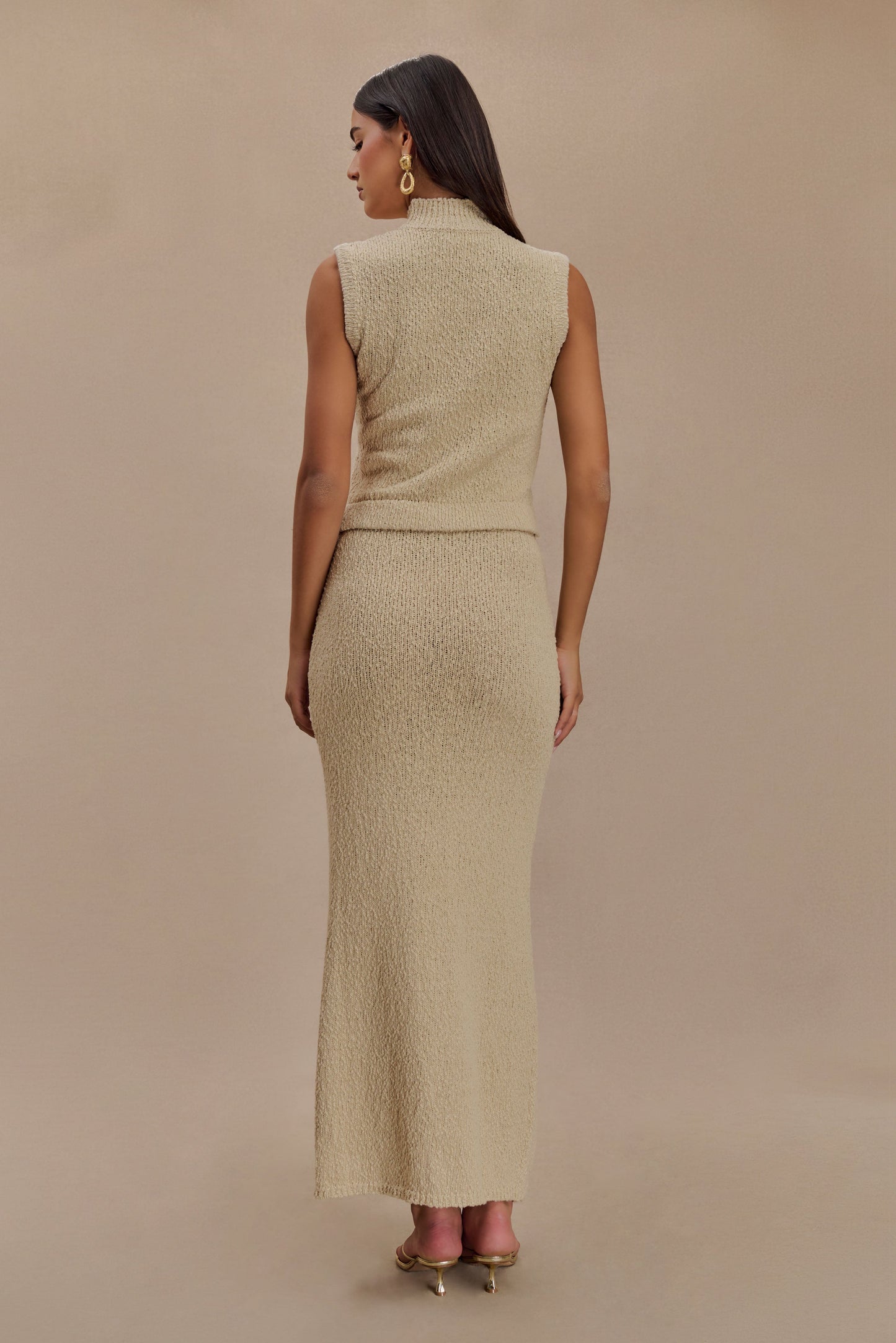 Jupe Maxi Boucle Moira - Blé