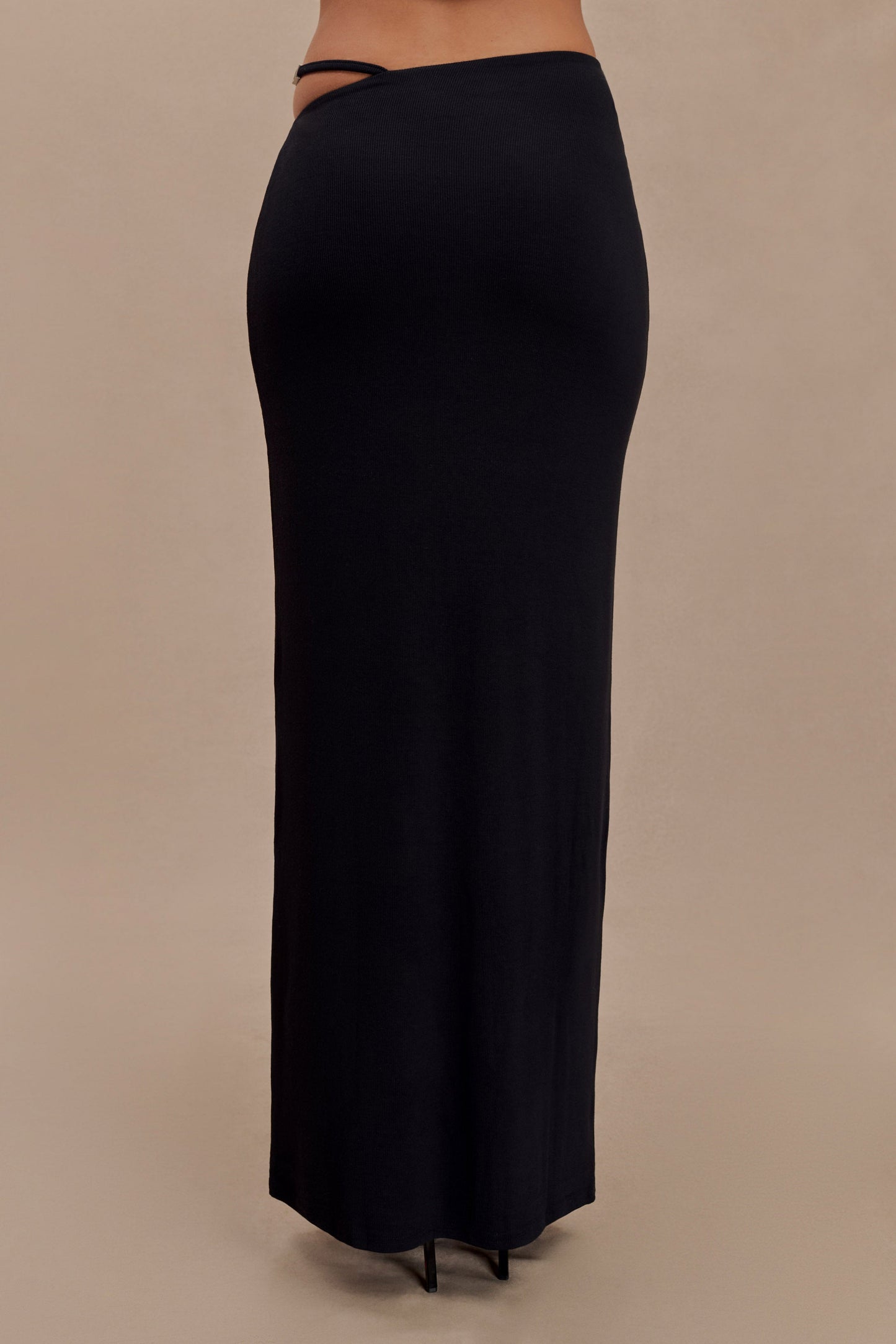 Jupe Maxi Natalia en Modal avec Boucle - Noir