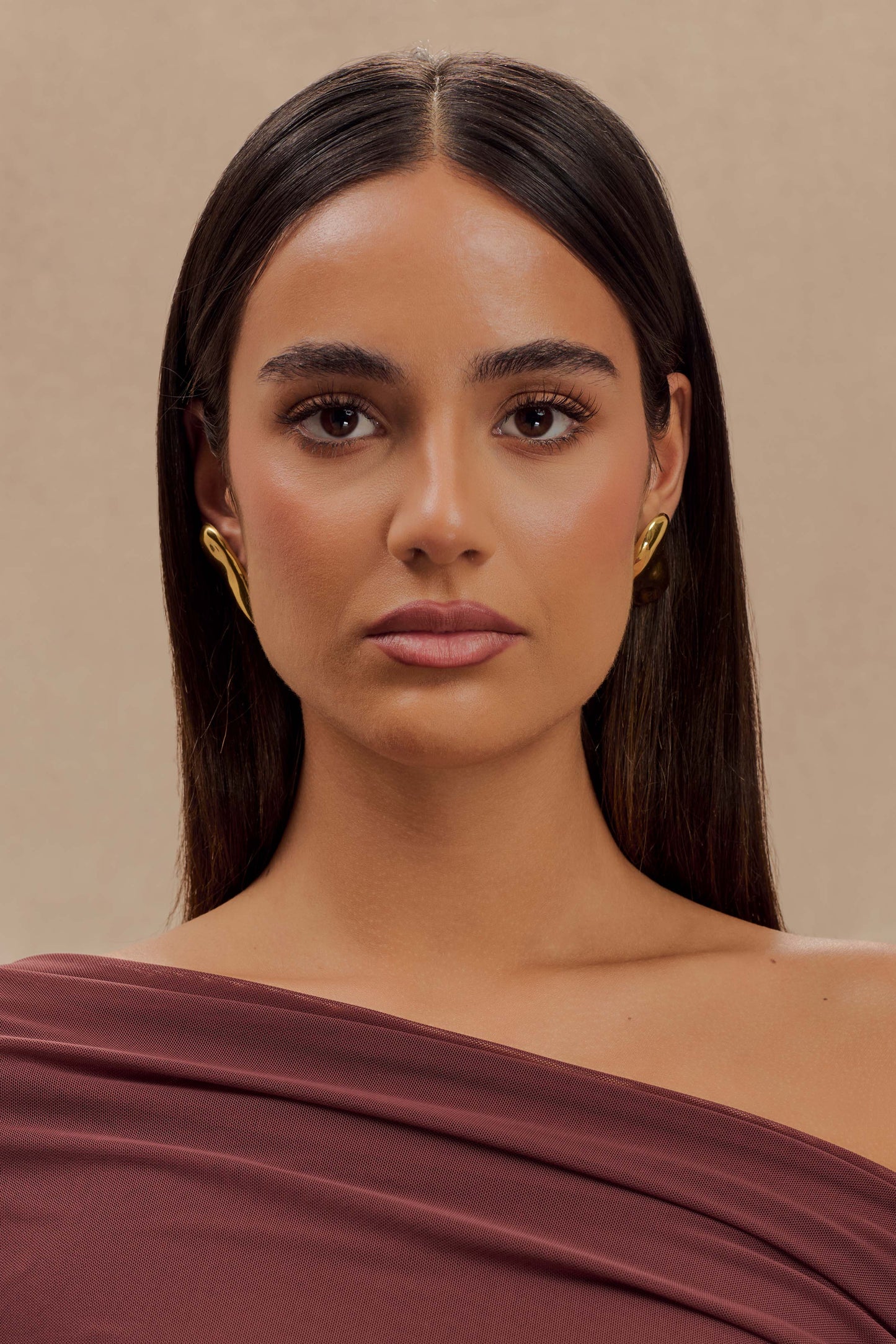 Boucles d'oreilles horizontales Alicia - Or