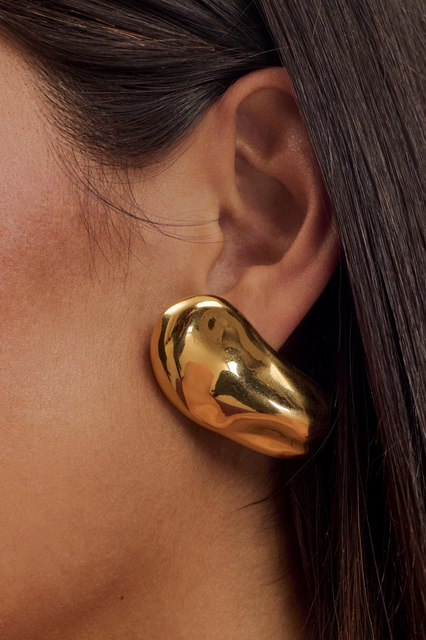 Boucles d'oreilles horizontales Alicia - Or