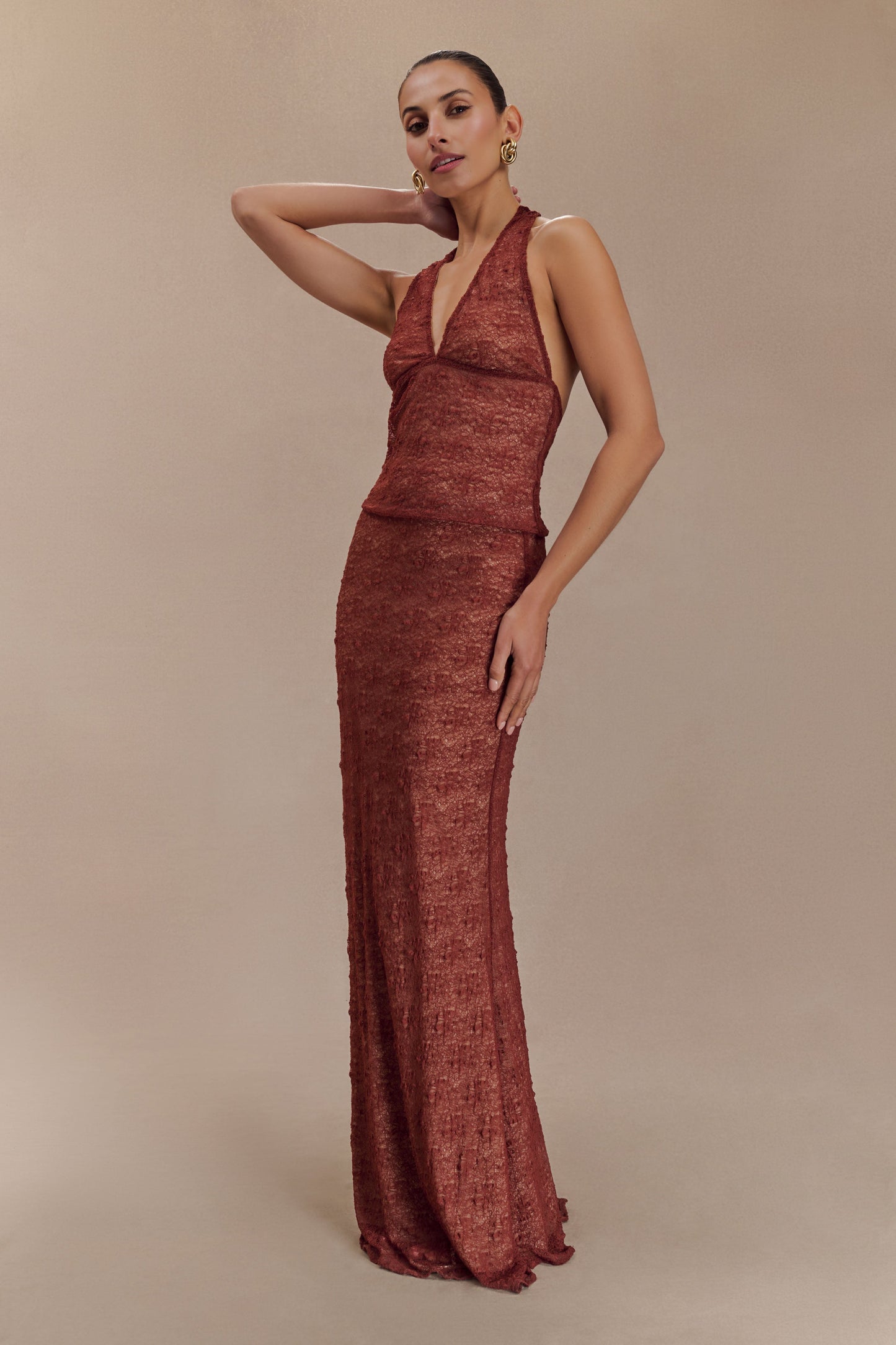 Jupe Maxi en Dentelle Transparent Robyn - Chilli