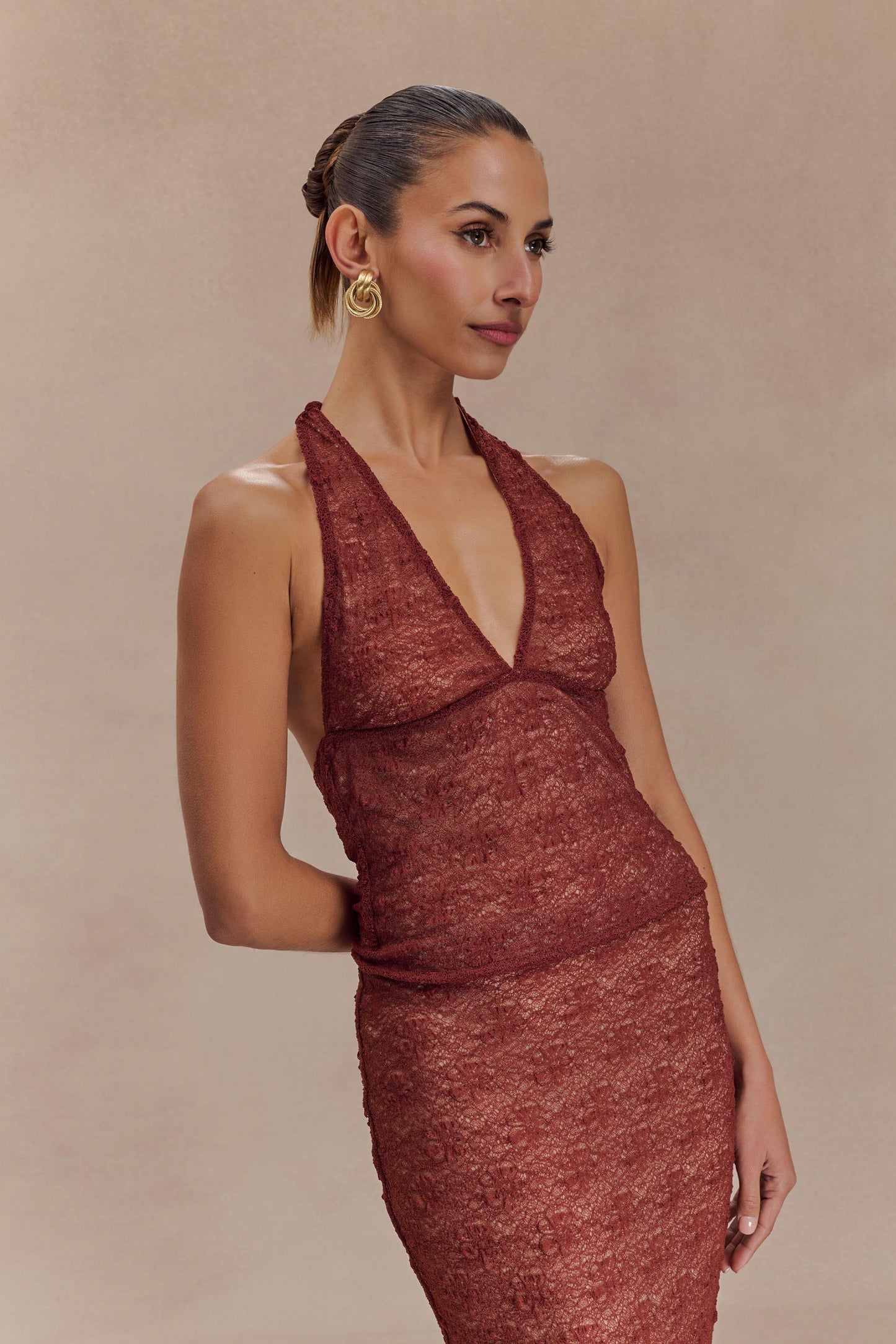 Halter en dentelle transparente Asher - Chilli