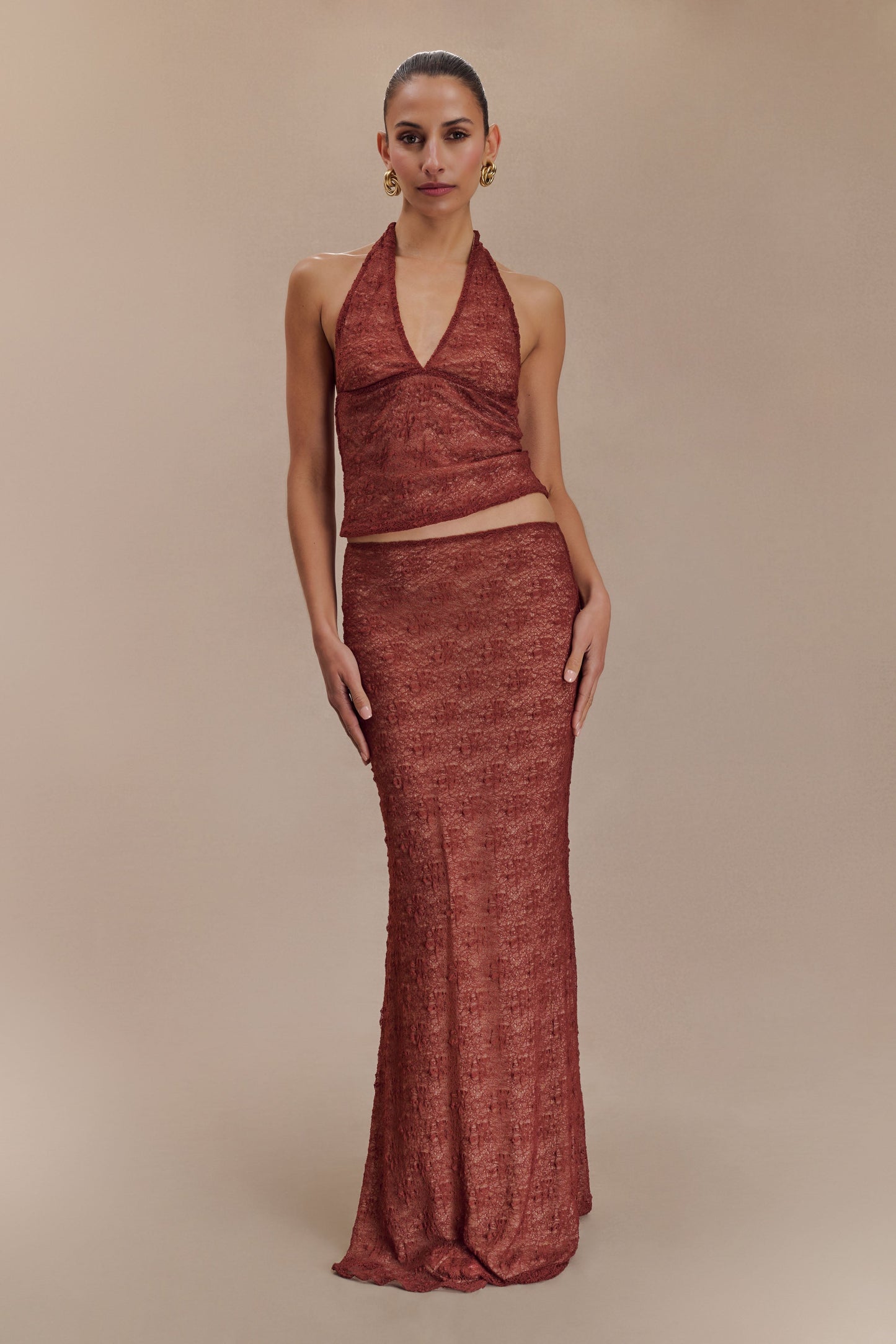 Halter en dentelle transparente Asher - Chilli