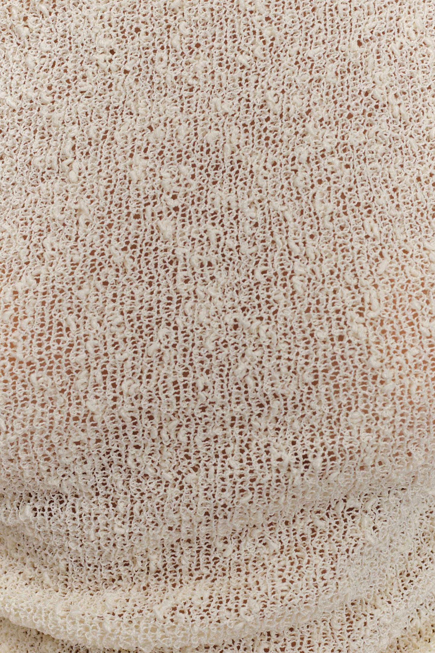 Top en tricot bouclé à épaules dénudées Chloe - Ivoire