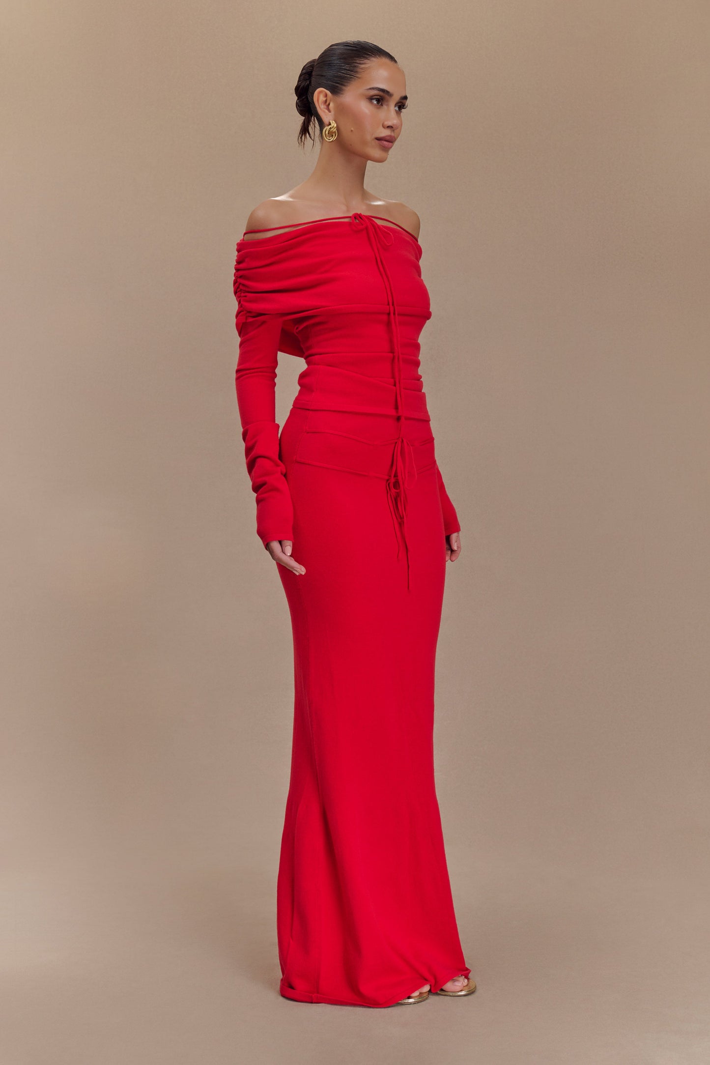 Jupe Maxi Tricot Polly - Rouge