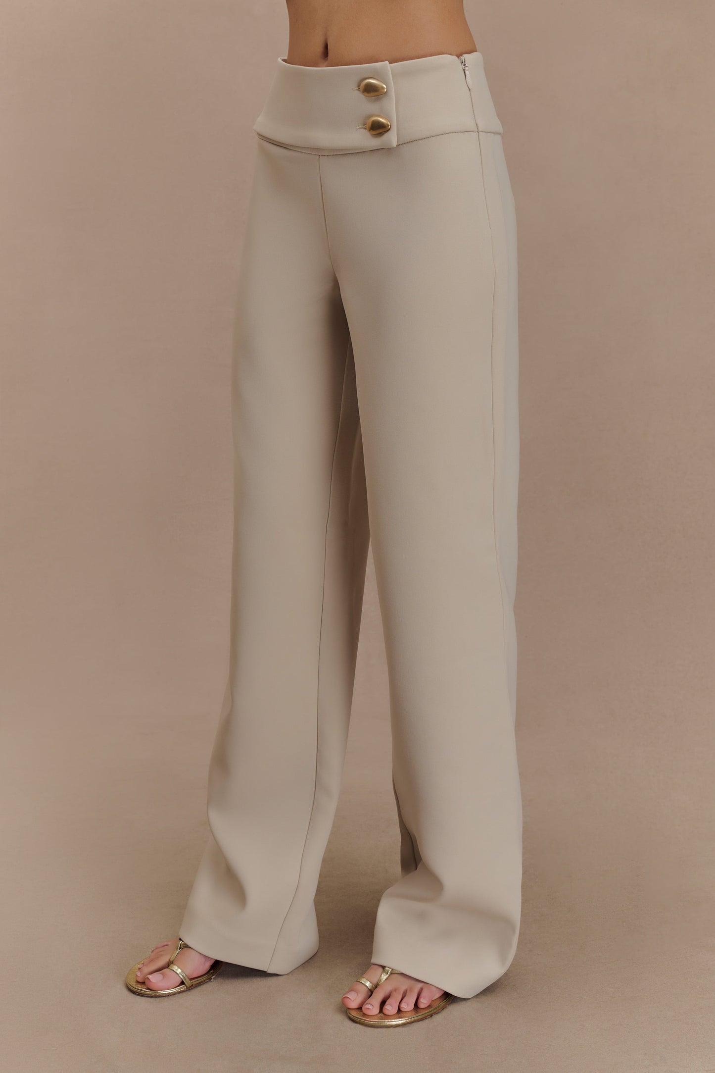 Pantalon tailleur droit Lindie - Sable