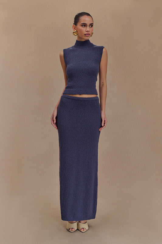 Jupe Maxi Boucle Moira - Acier