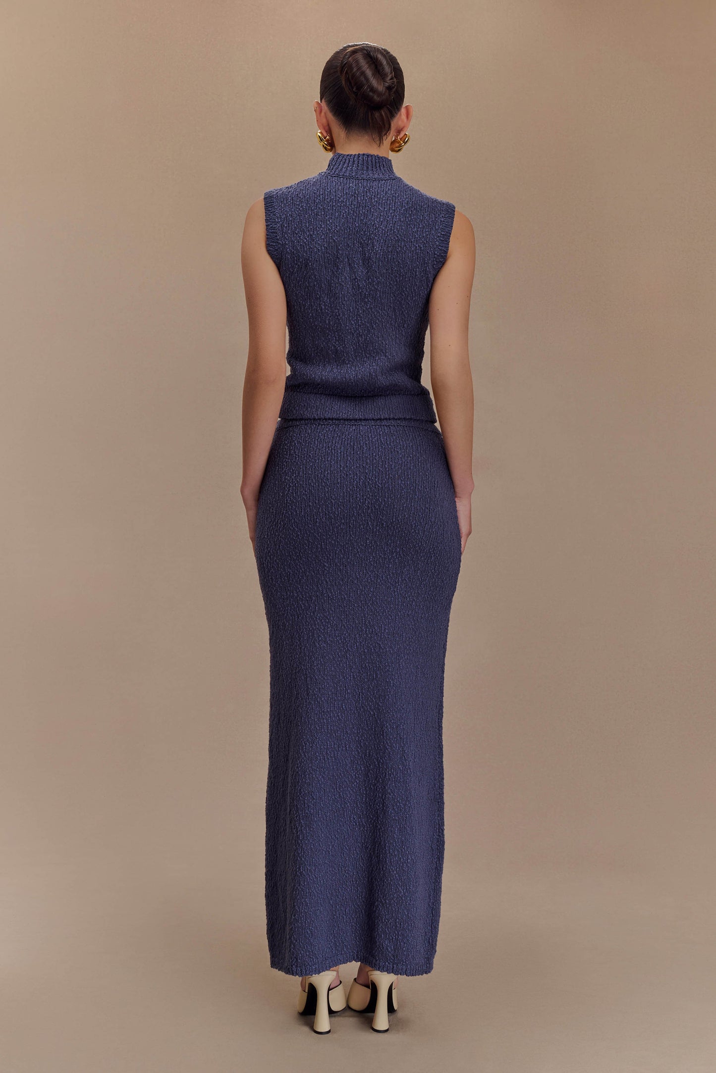 Jupe Maxi Boucle Moira - Acier