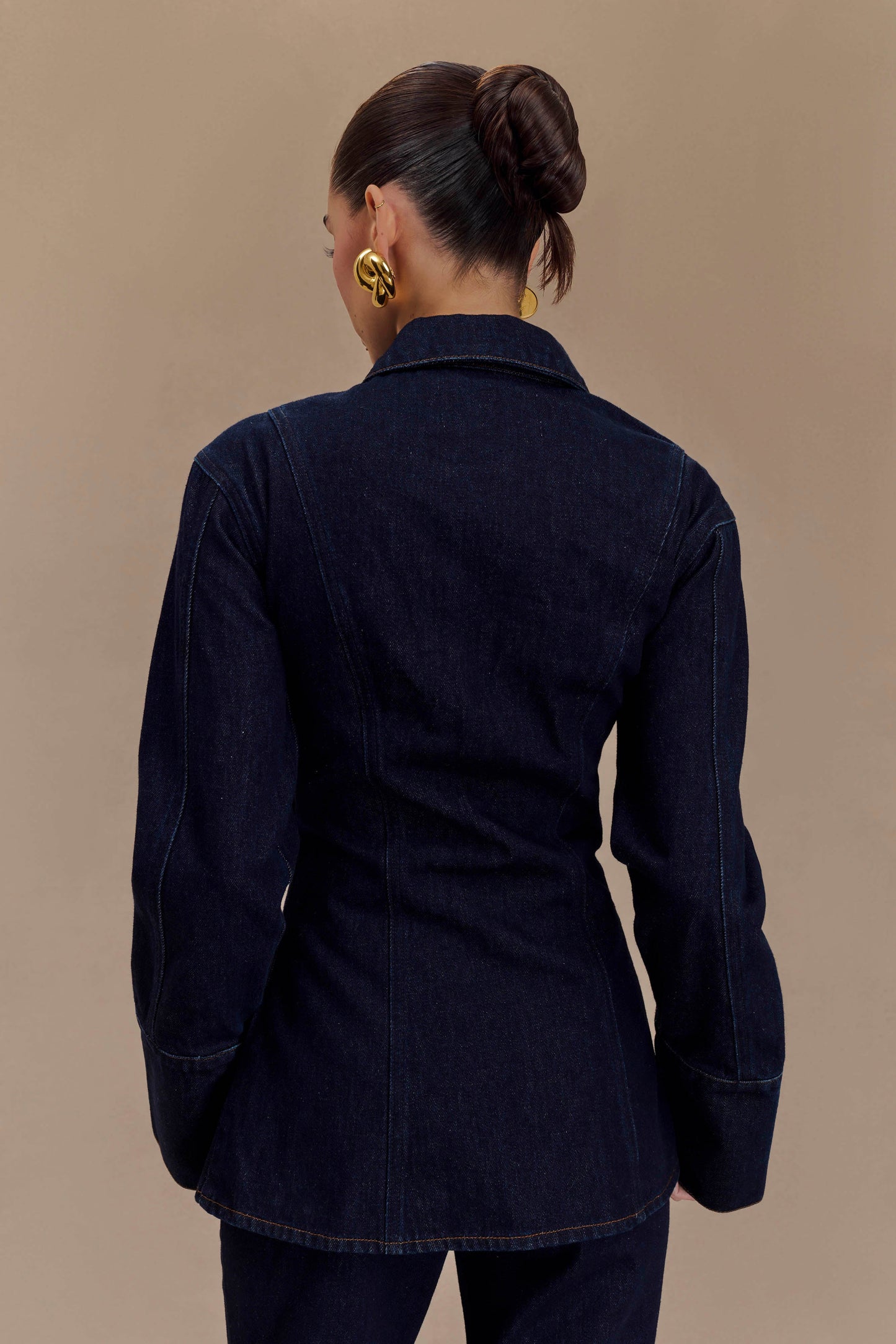 Chemise en jean asymétrique Jericho - Bleu indigo