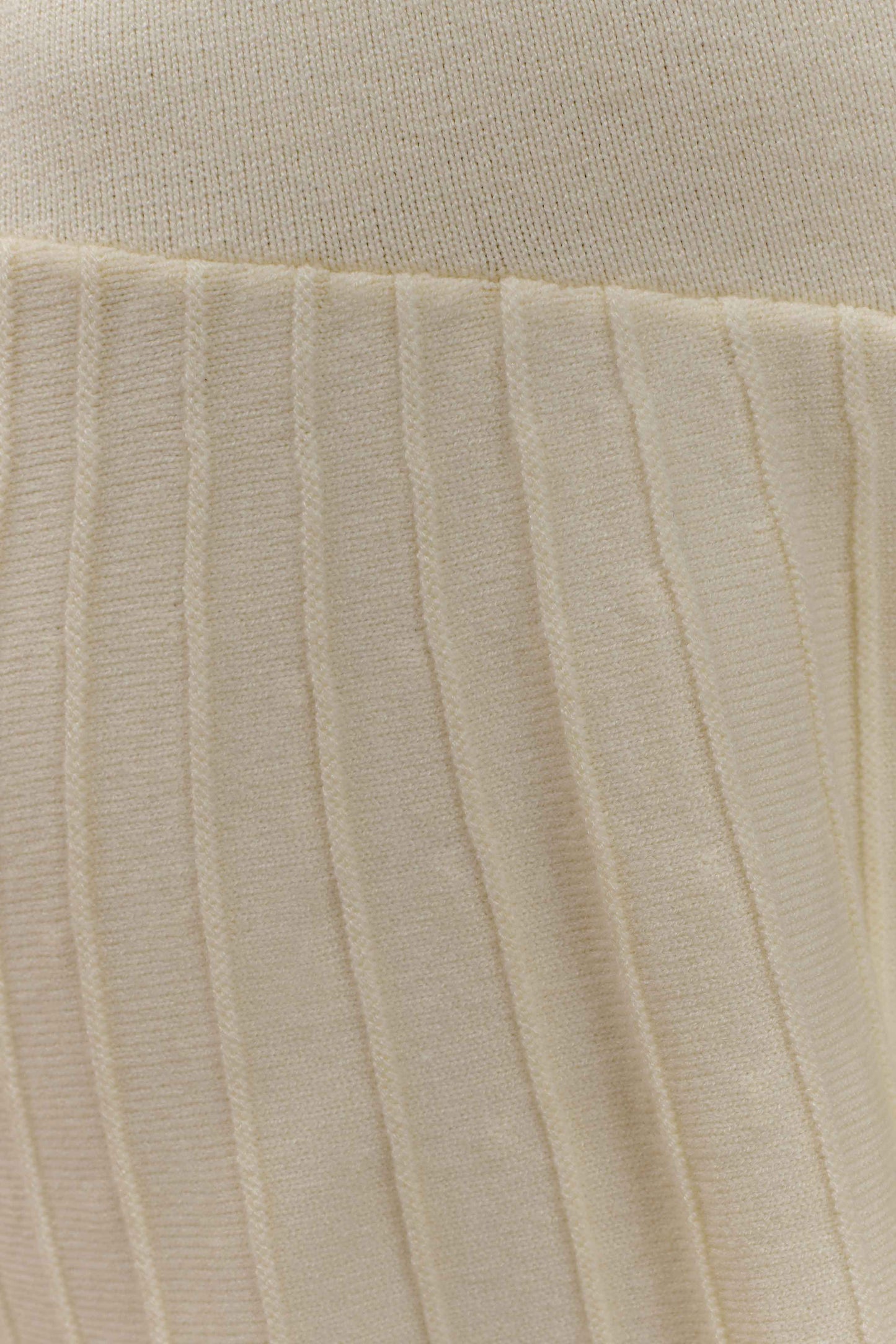 Mini-robe en tricot Blair à plis - Ivoire