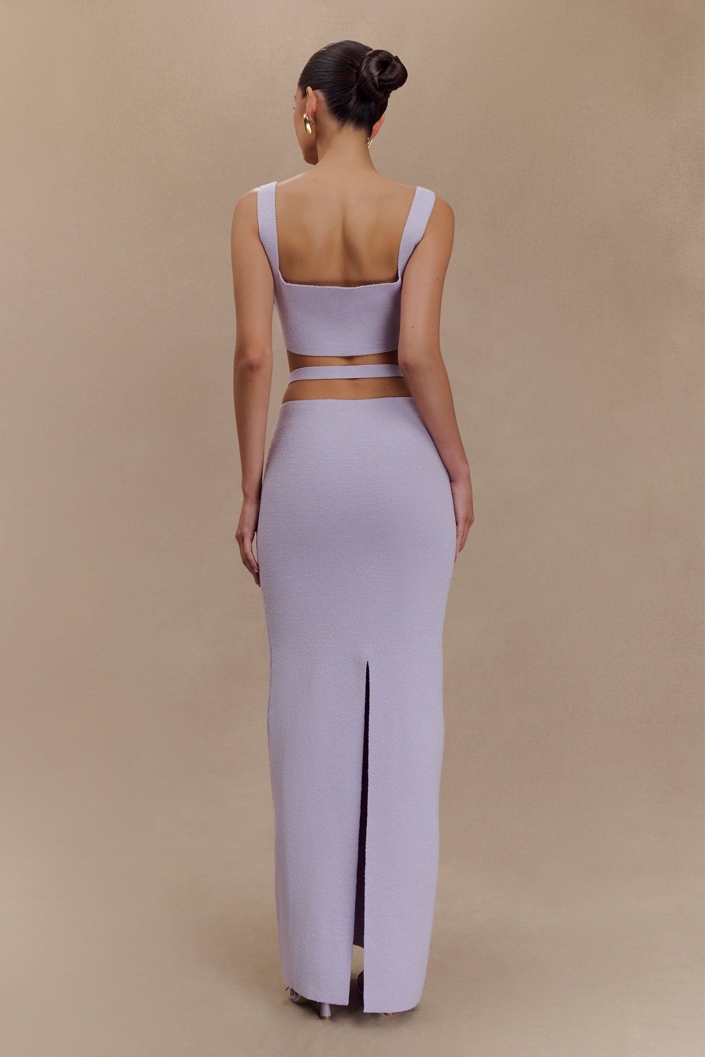 Robe Maxi Tricotée à Découpes Alysanne - Lilas