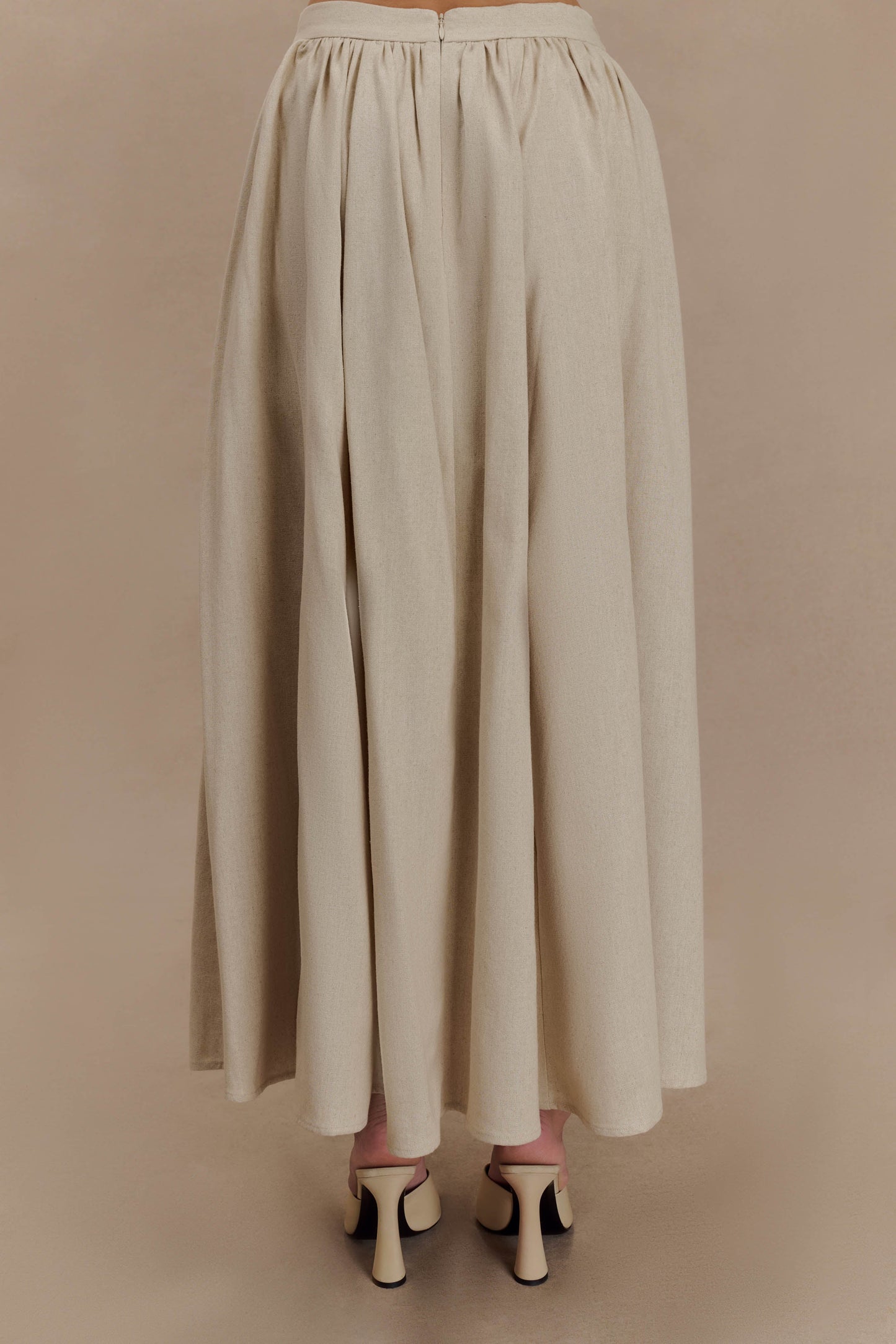 Jupe Maxi A-Line en Lin Clarence - Naturel
