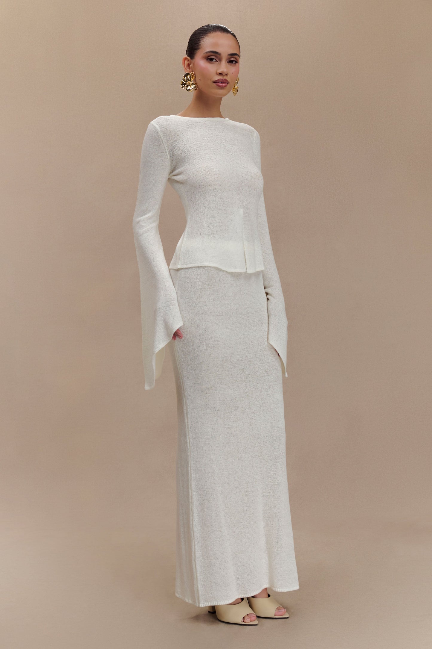 Jupe Maxi Tricot Phoebe - Ivoire