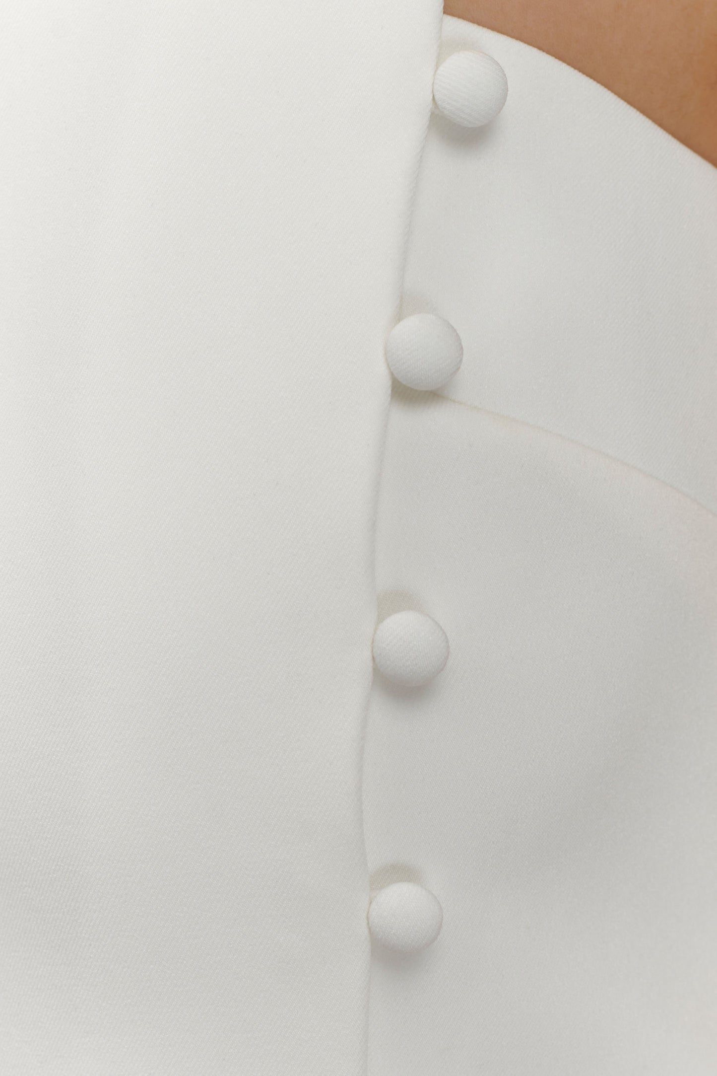 Top asymétrique sans manches pour tailleur Astrid - Blanc