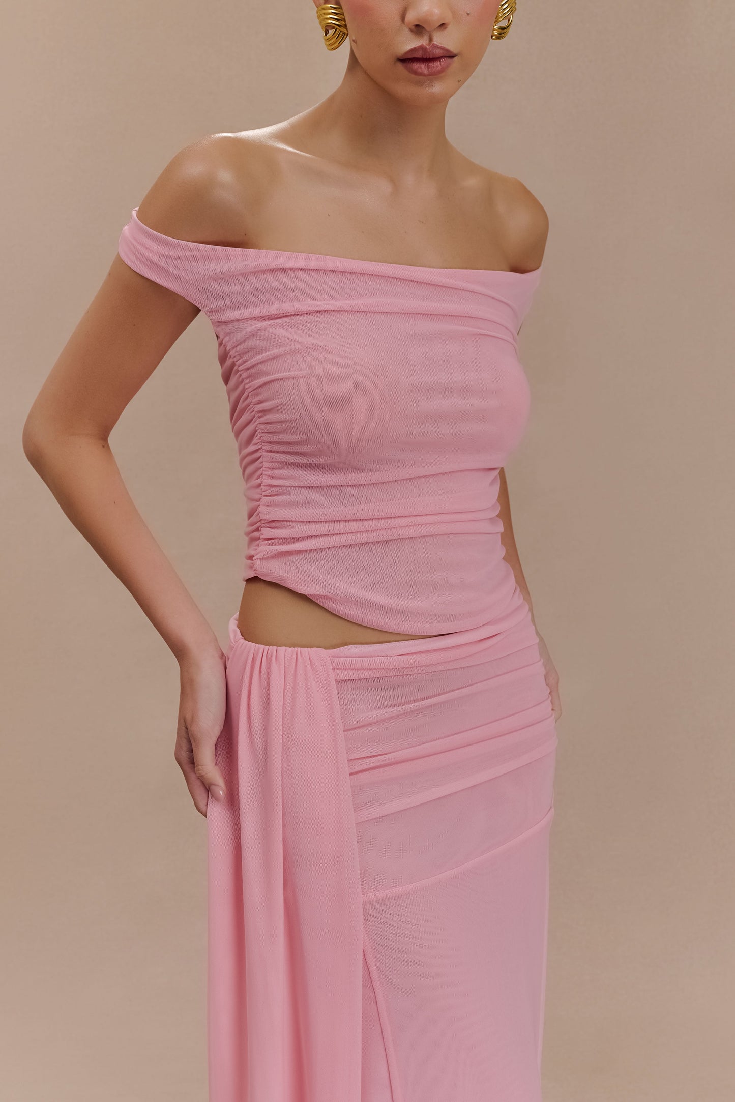 Top court en maille Brooklyn - Rose bonbon