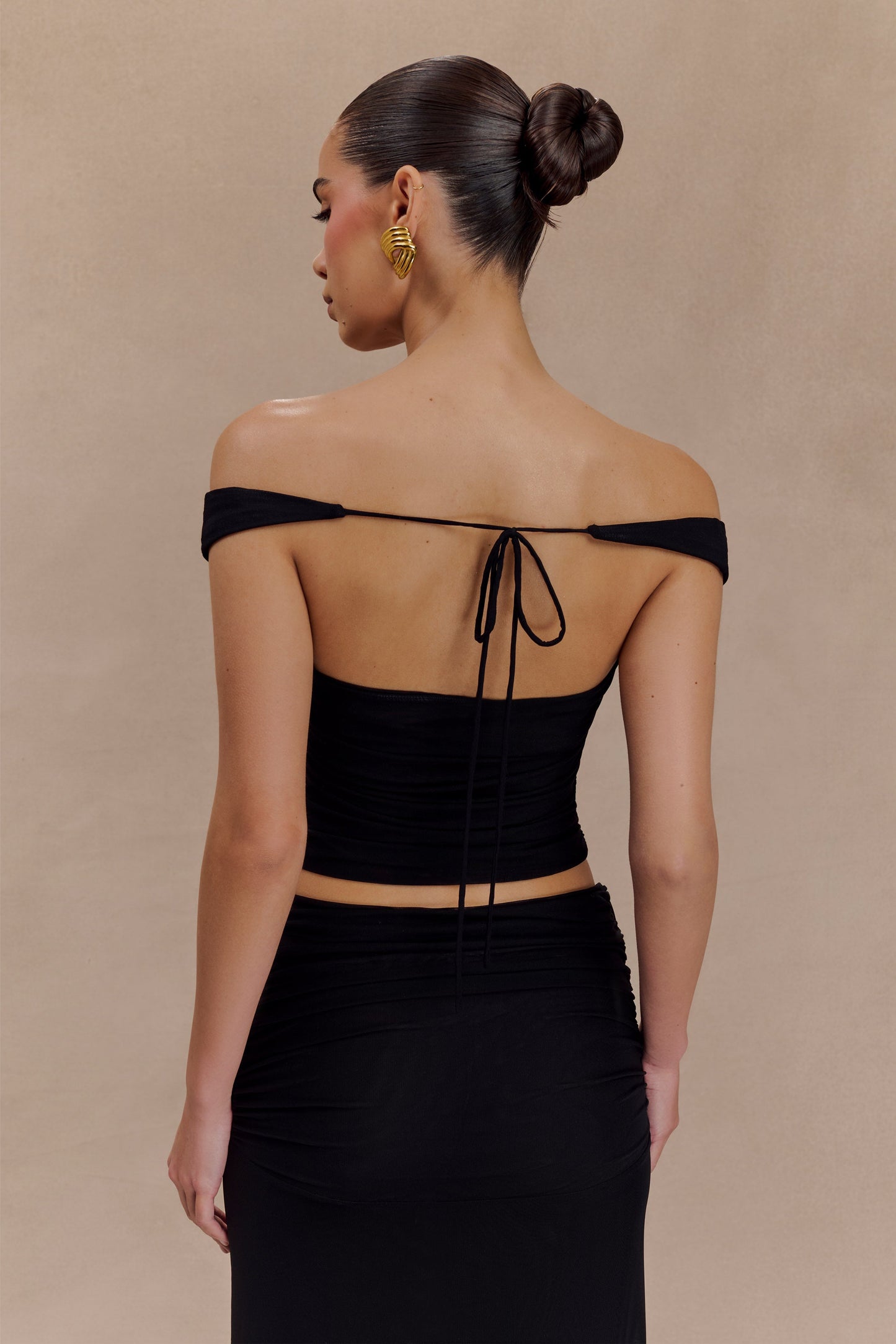 Top court en maille Brooklyn - Noir