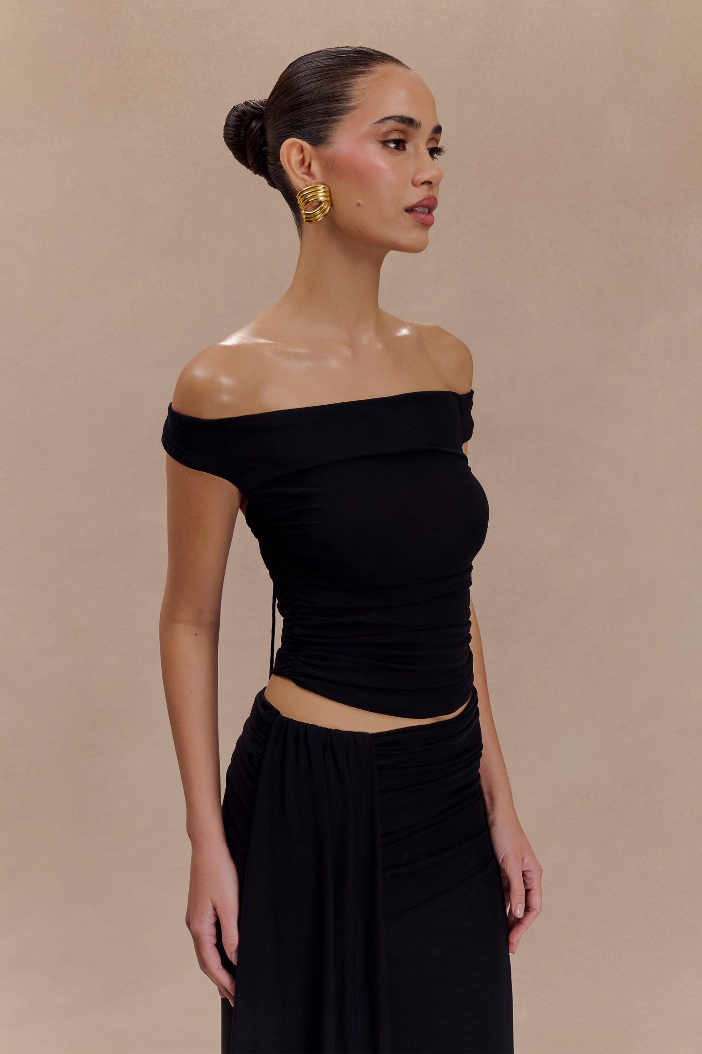 Top court en maille Brooklyn - Noir