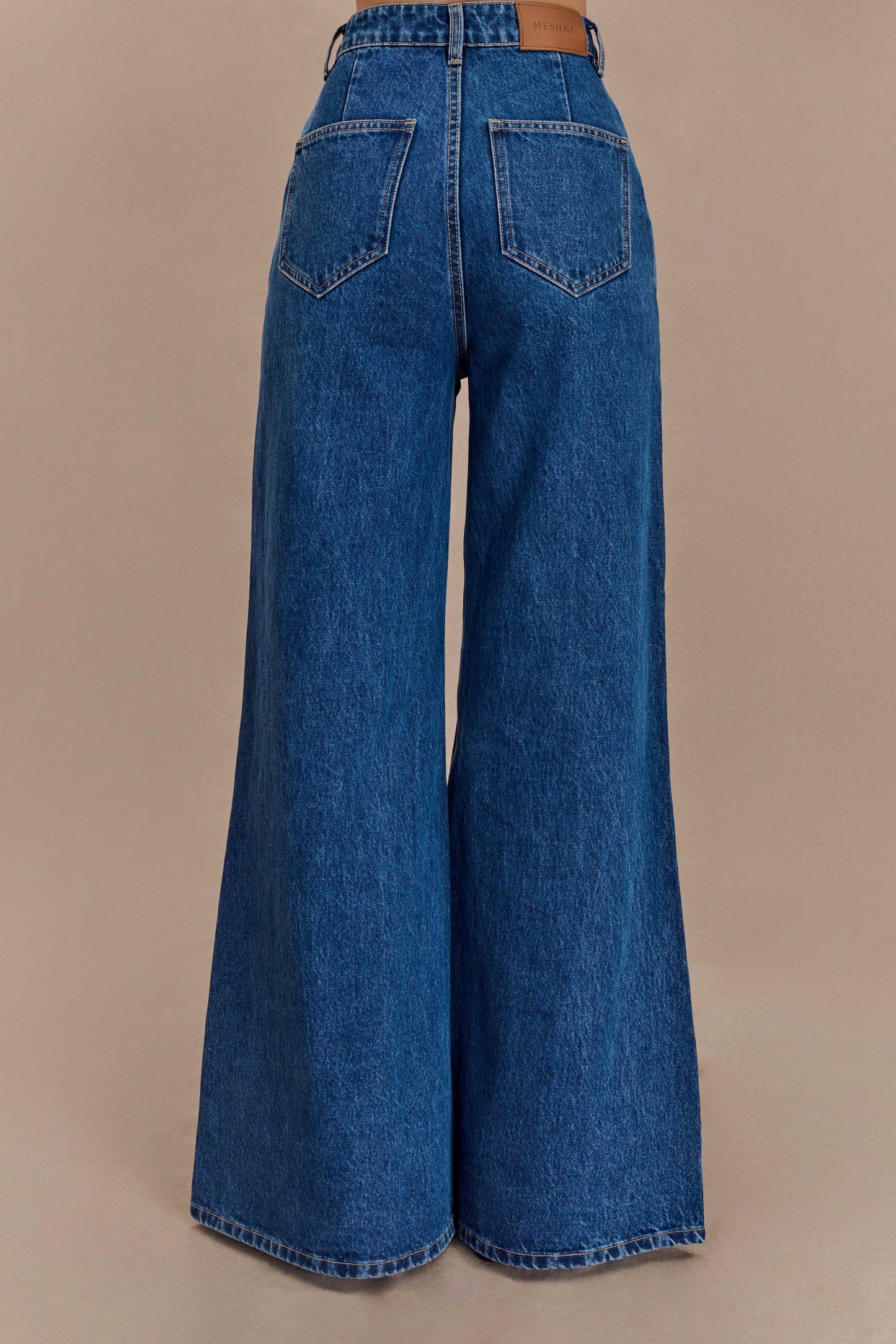 Jean flare à large jambe Jen - Bleu foncé