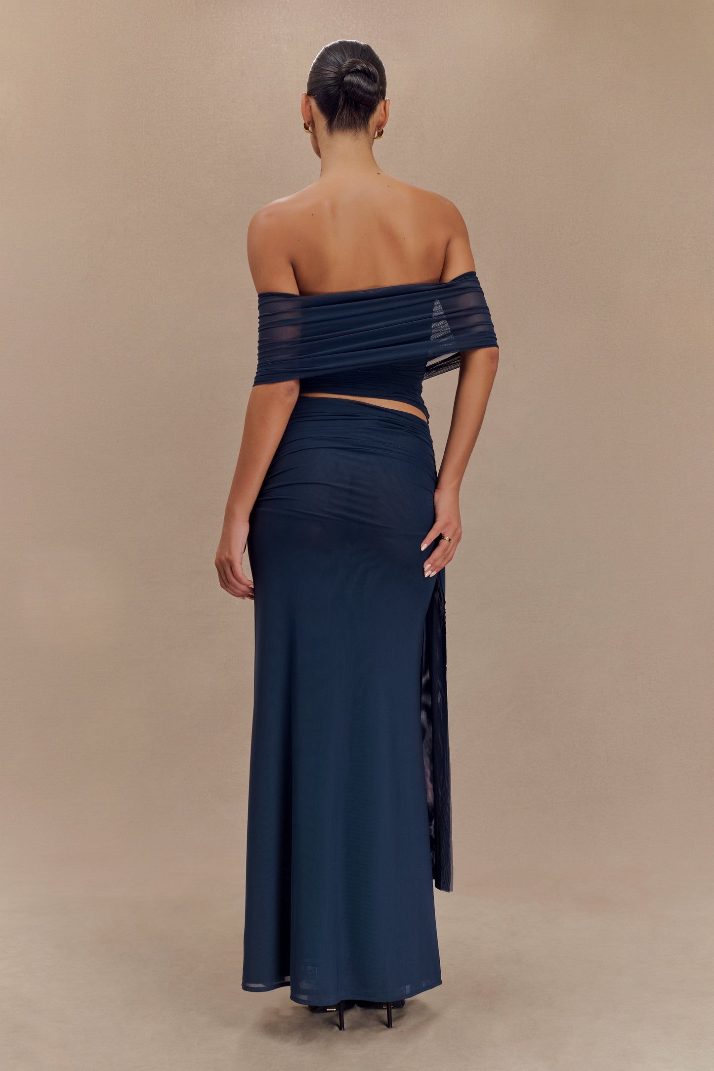 Jupe Maxi en Maille Arna - Bleu Nuit