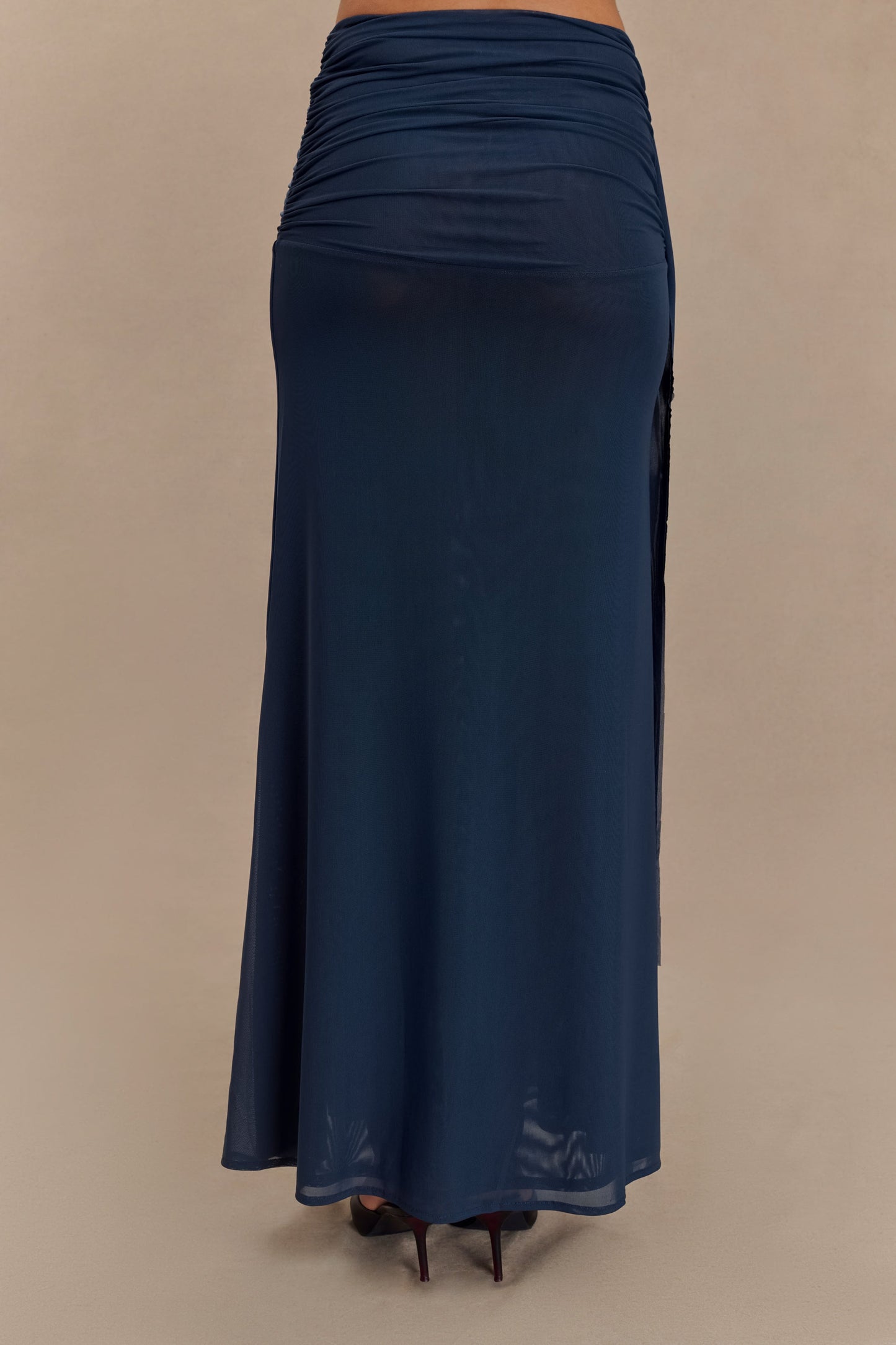 Jupe Maxi en Maille Arna - Bleu Nuit