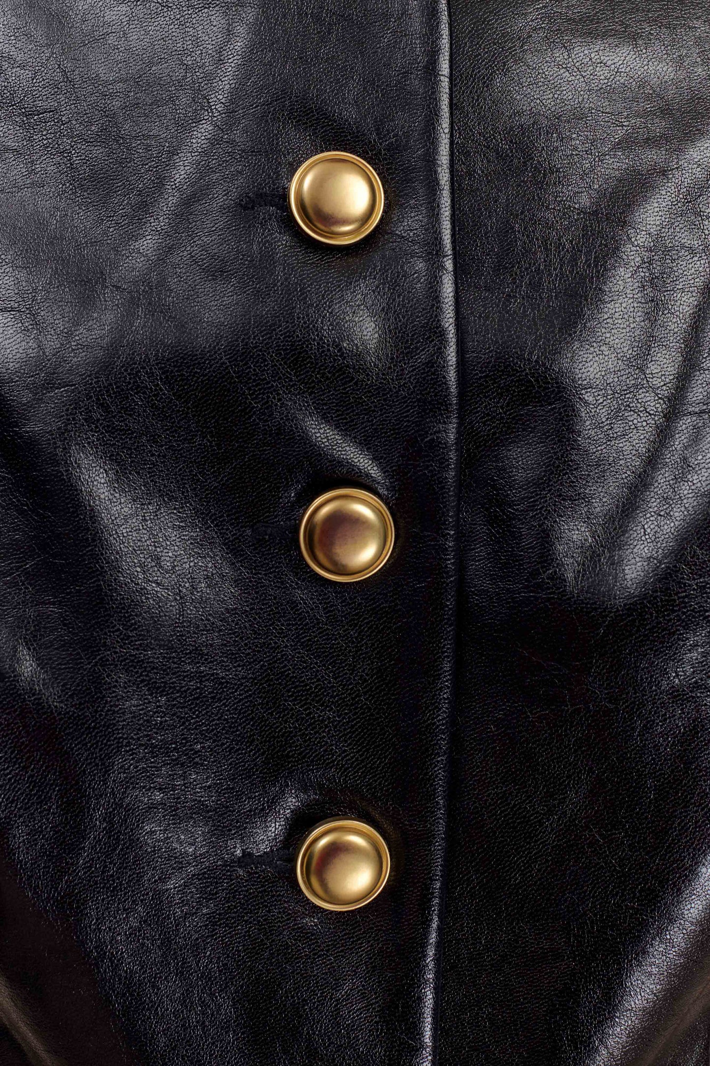 Gilet sans manches en simili cuir Coralia - Noir