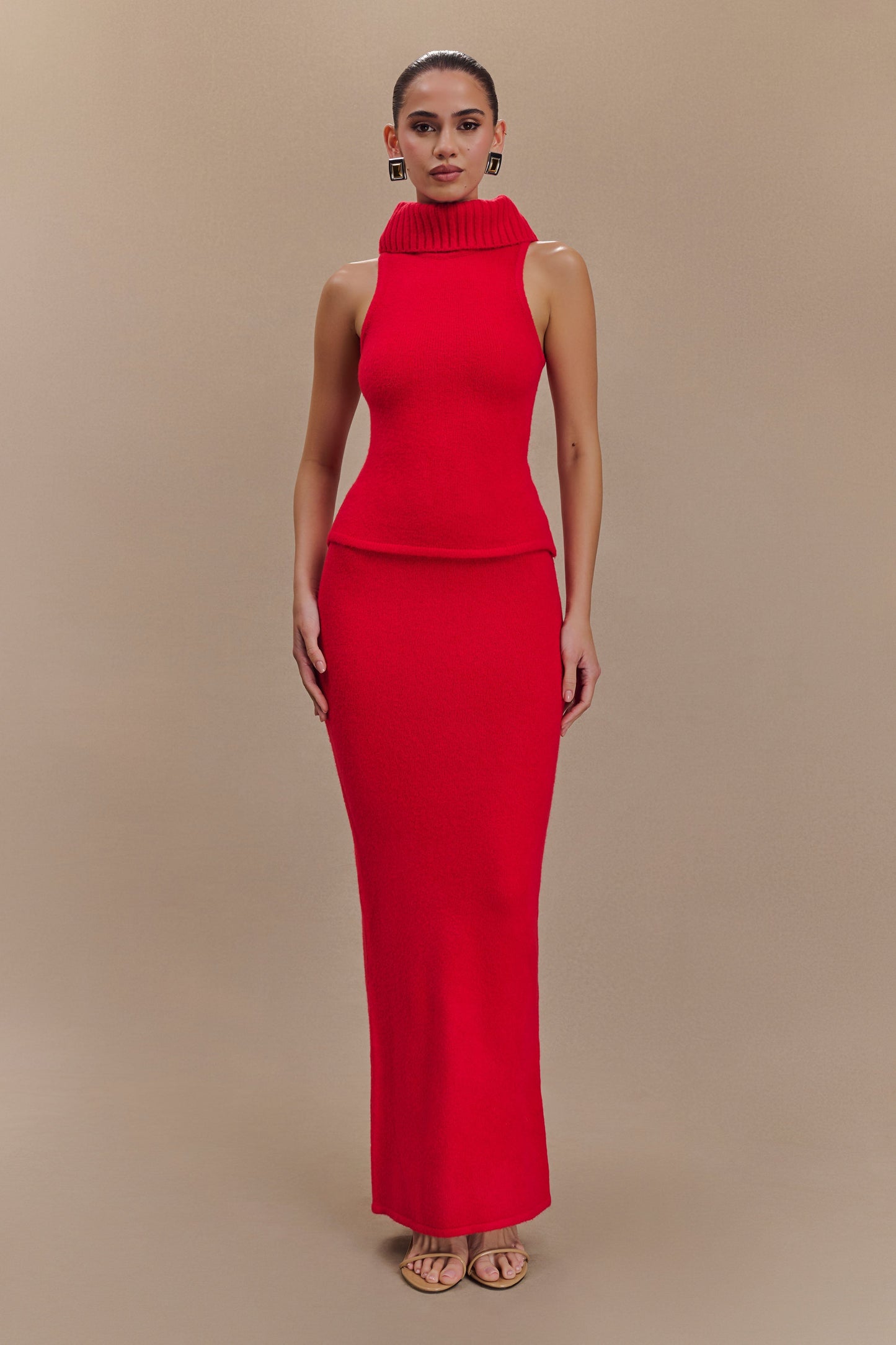 Jupe Maxi Tricot Elise - Rouge