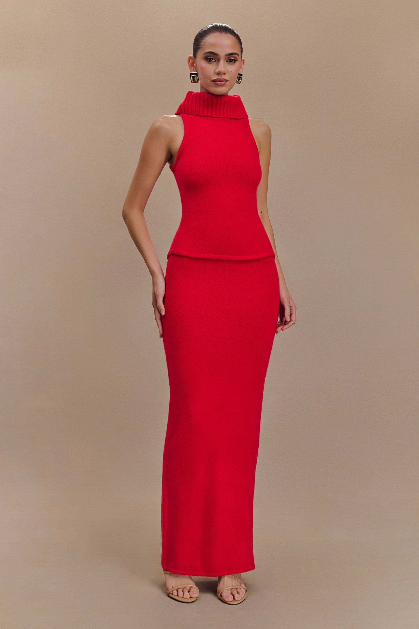 Jupe Maxi Tricot Elise - Rouge
