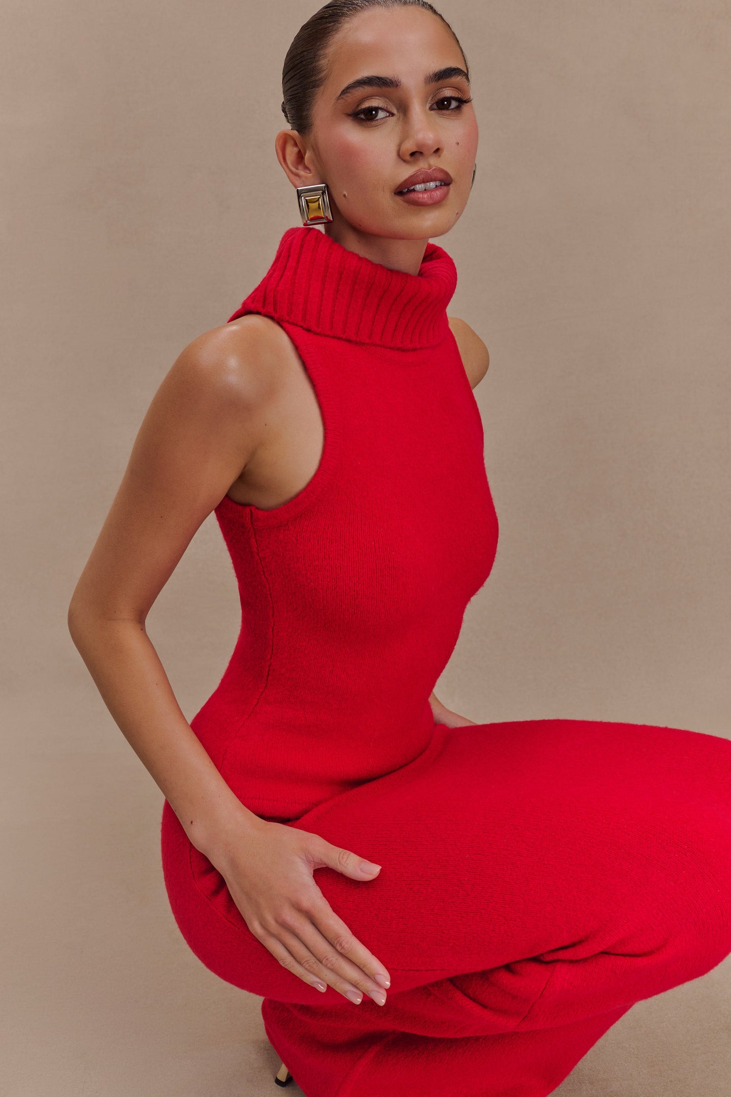 Jupe Maxi Tricot Elise - Rouge