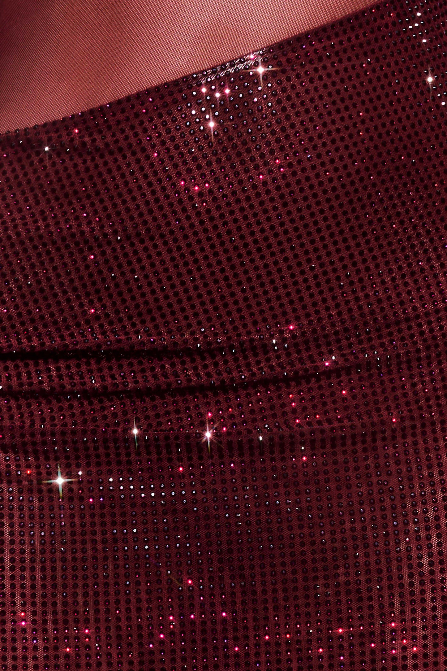 Robe Maxi à épaules dénudées Nash Diamante - Brun-rouge