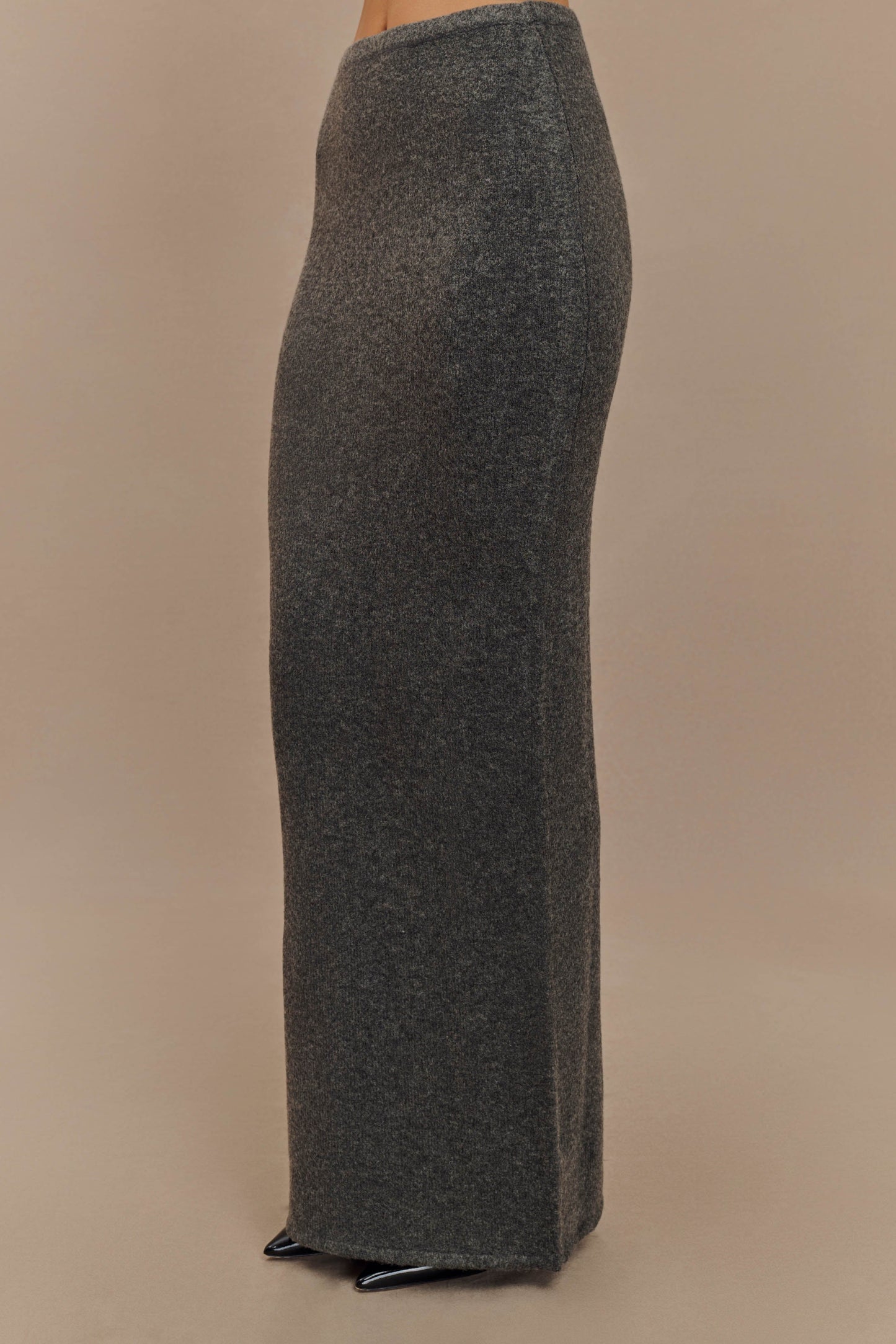 Jupe Maxi Tricot Elise - Gris Anthracite