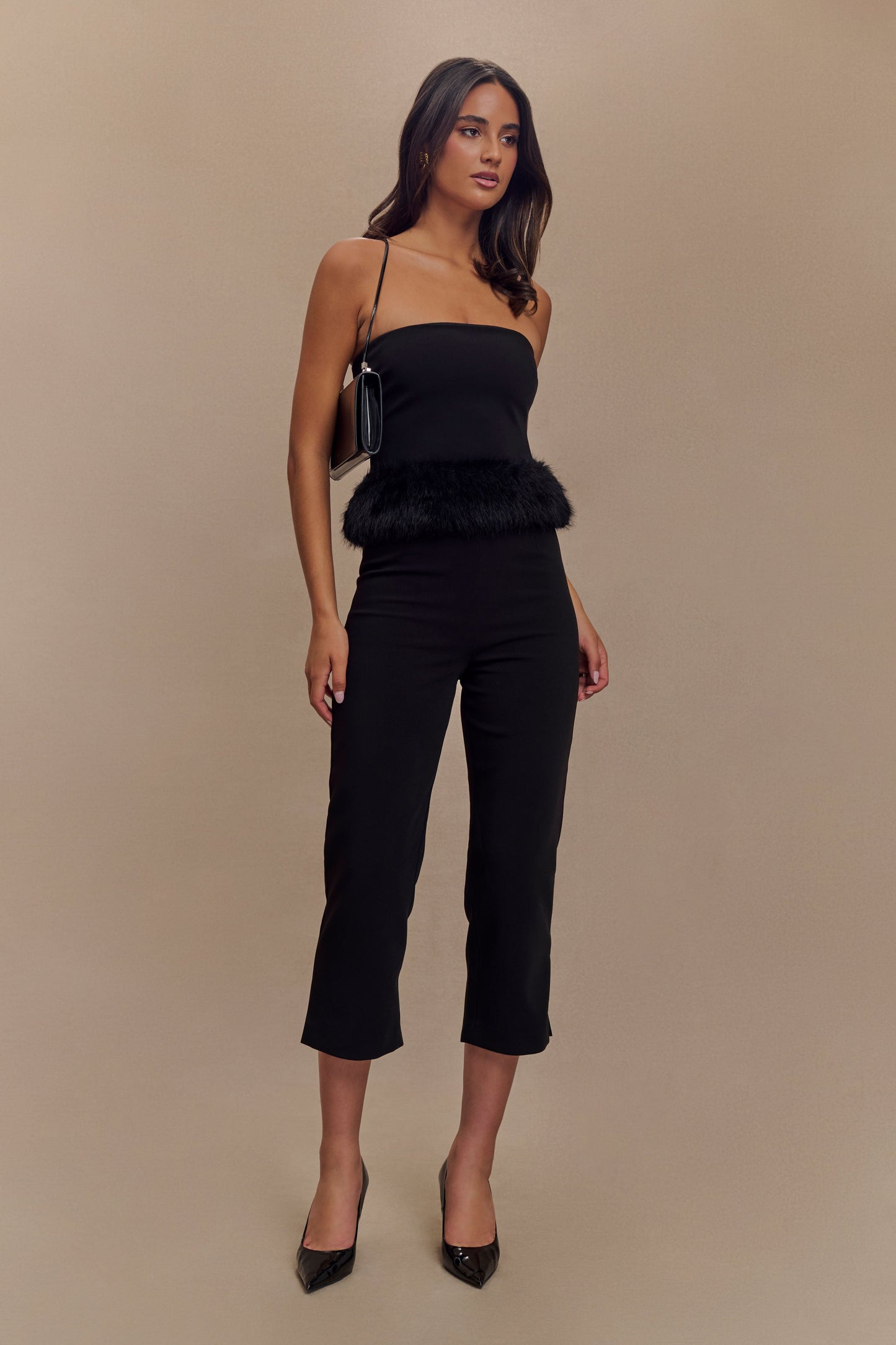 Pantalon capri de costume Nola - Noir