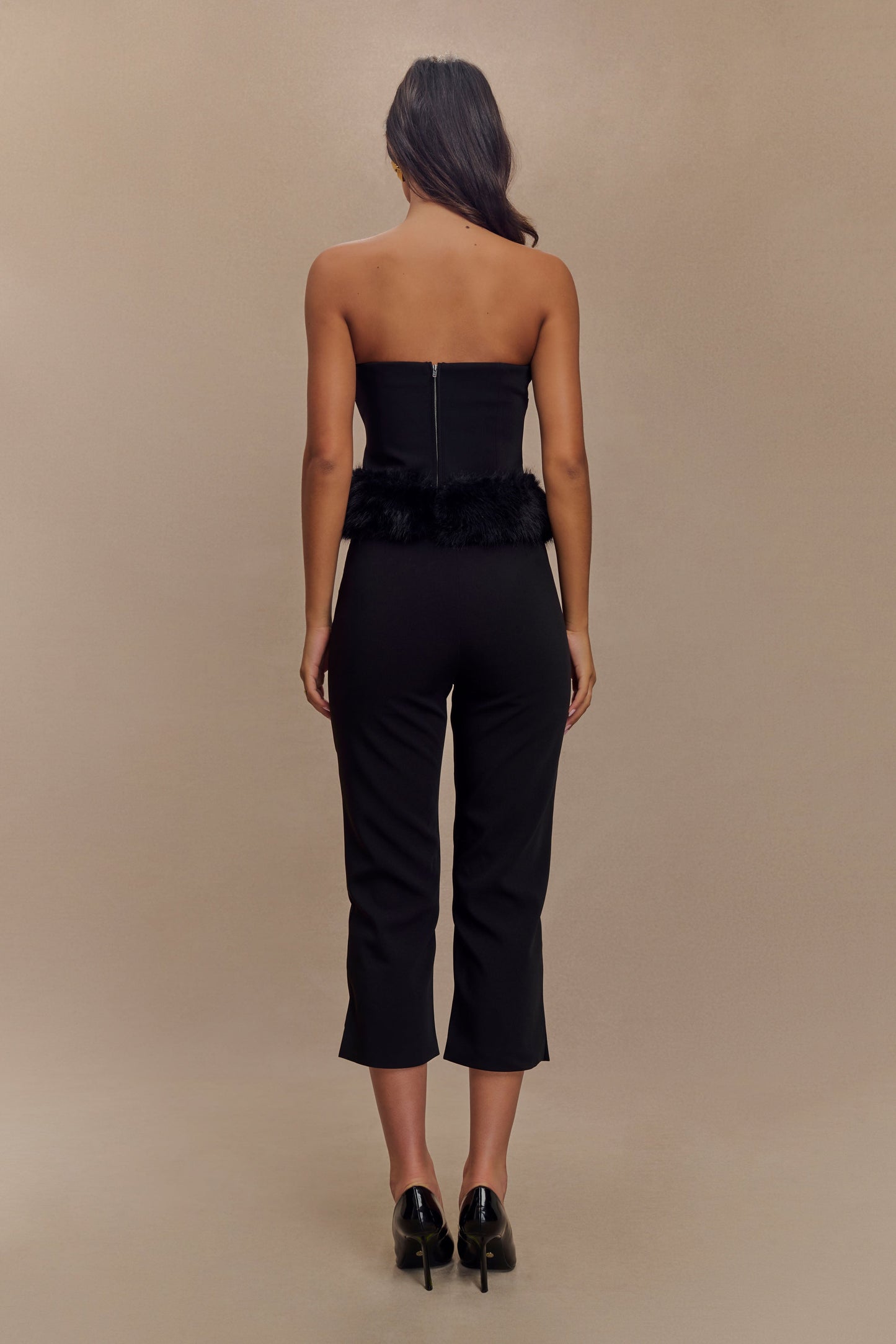 Pantalon capri de costume Nola - Noir