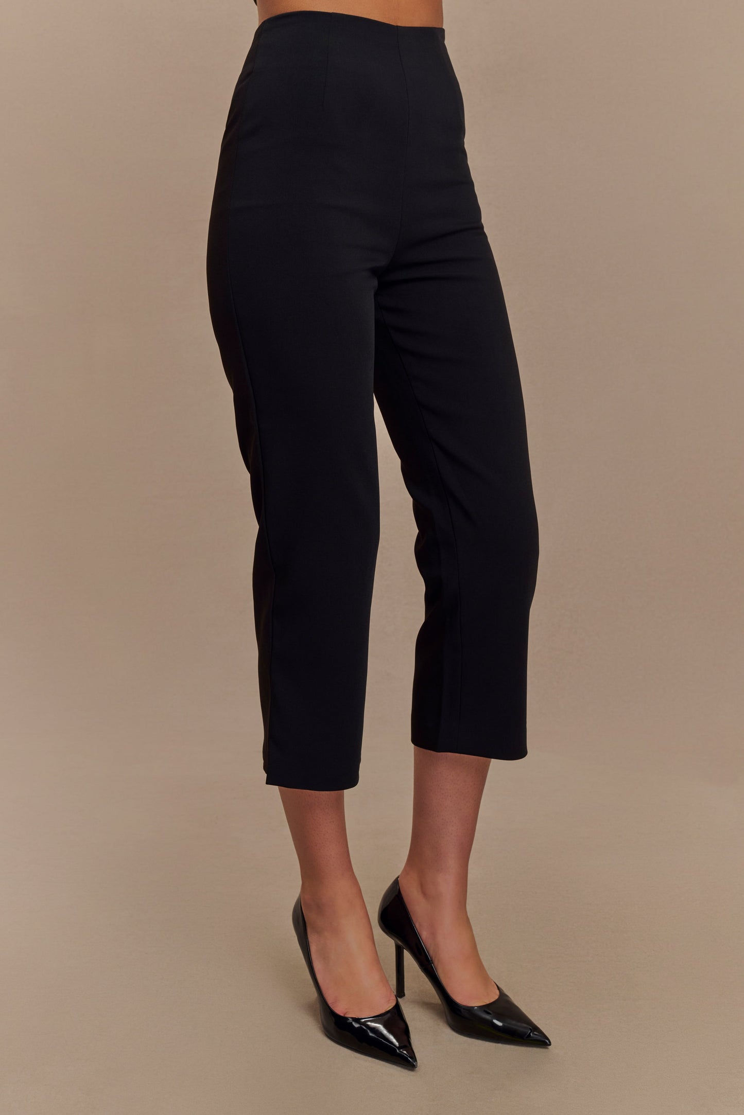 Pantalon capri de costume Nola - Noir