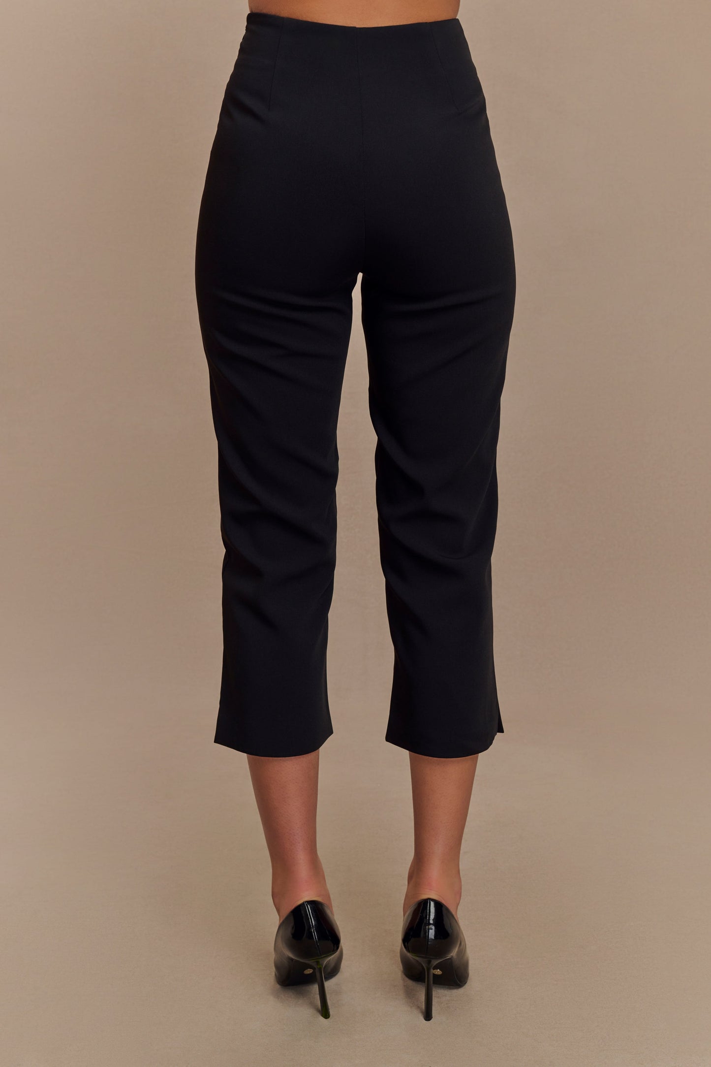 Pantalon capri de costume Nola - Noir