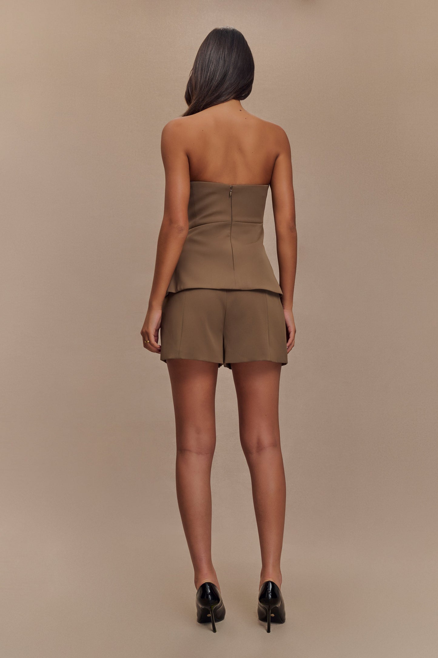 Short de costume Korrie - Brun cacao