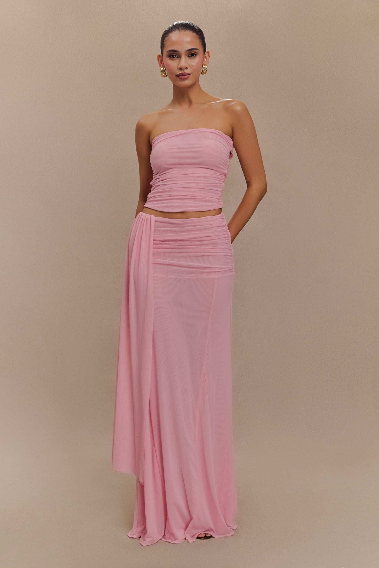 Top court en maille Brooklyn - Rose bonbon