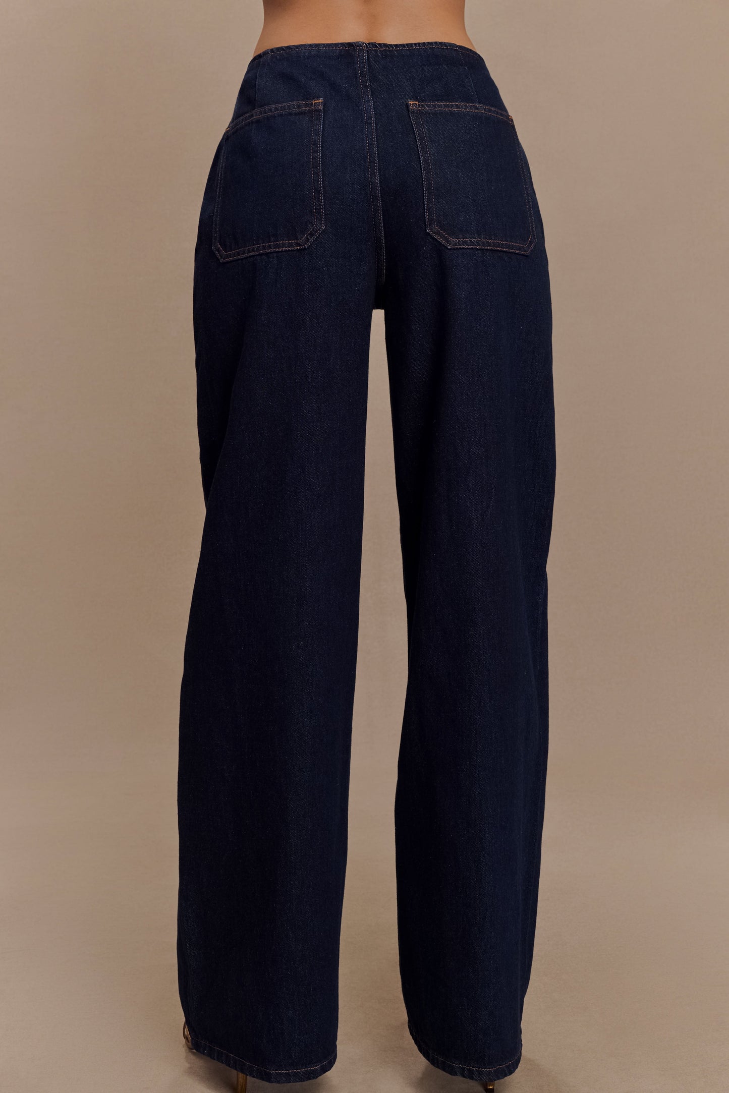 Jeans en jean taille mi-hauteur Caitlin - Bleu indigo