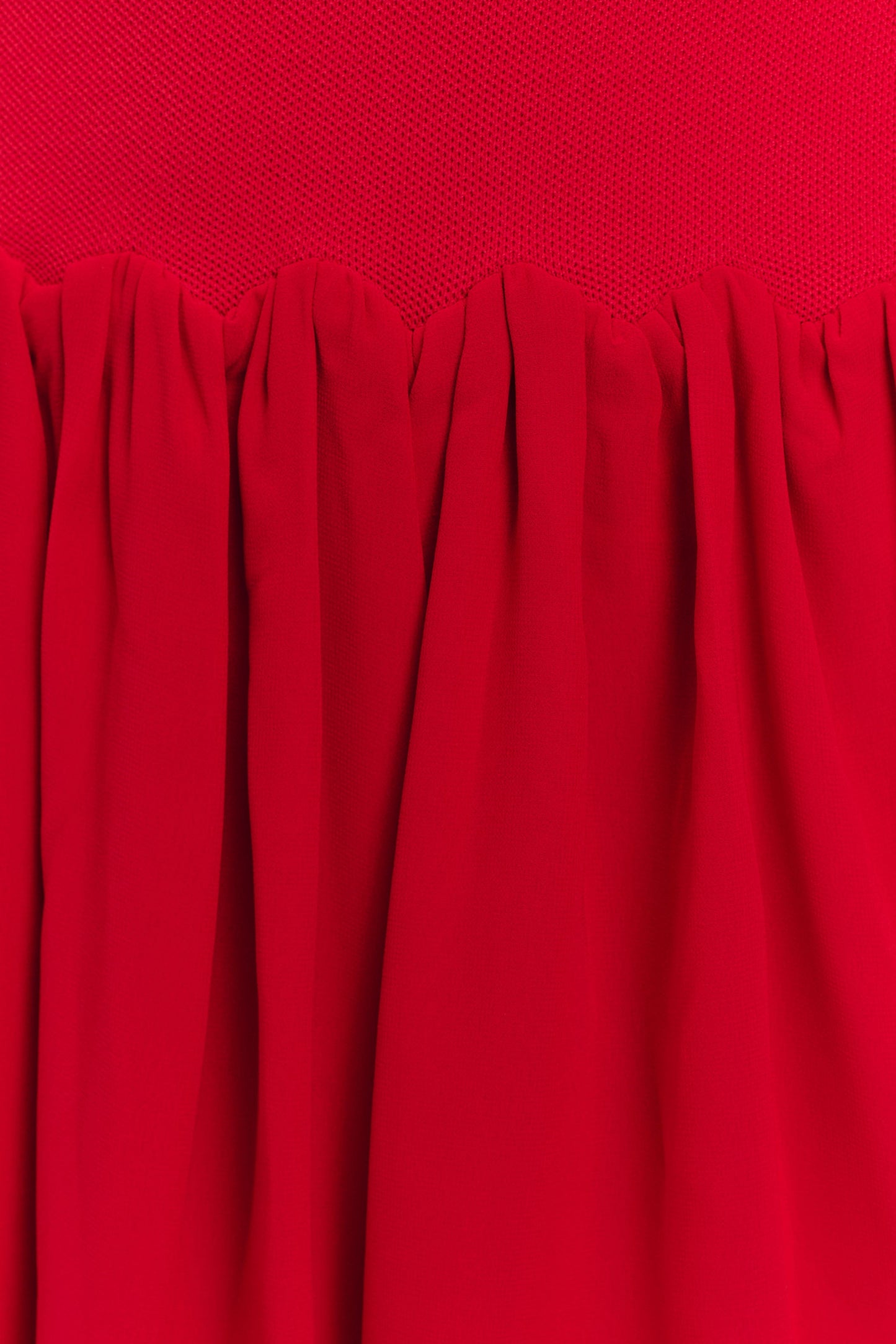 Robe mini en jersey et mousseline de soie Ashleigh - Rouge